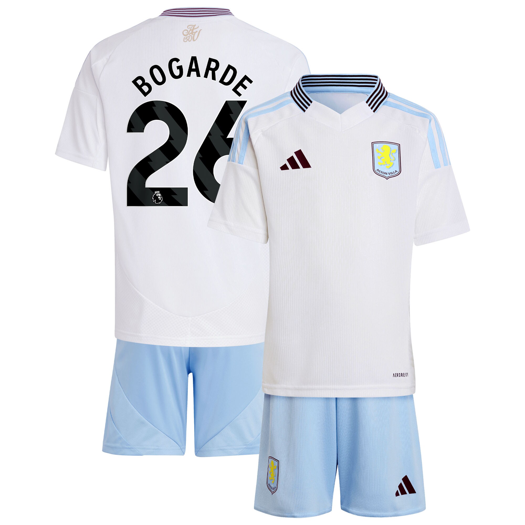 aston villa adidas away mini kit 2024-25 with bogarde 26 printing Collection - Aston Villa Official Store