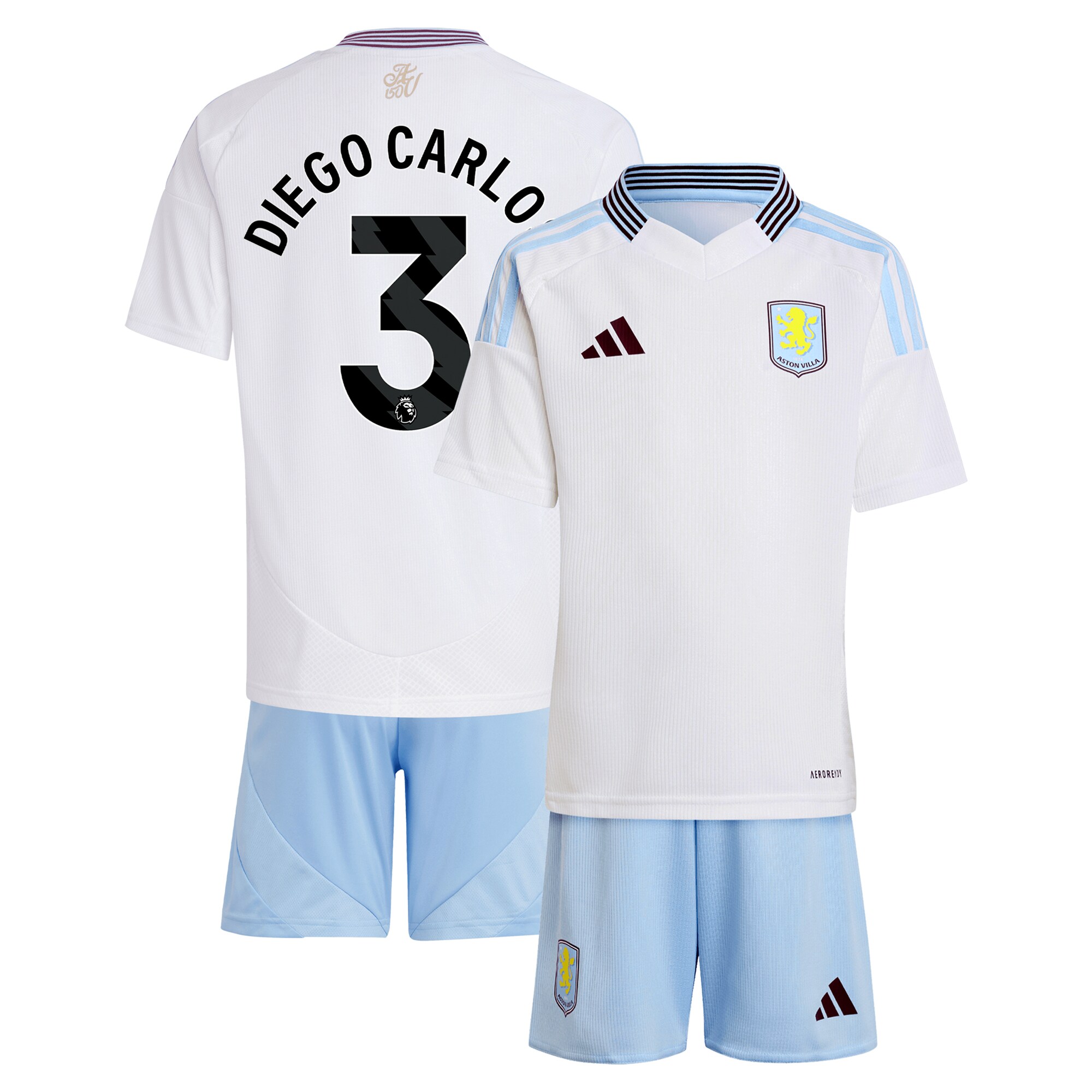 aston villa adidas away mini kit 2024-25 with diego carlos 3 printing Collection - Aston Villa Official Store
