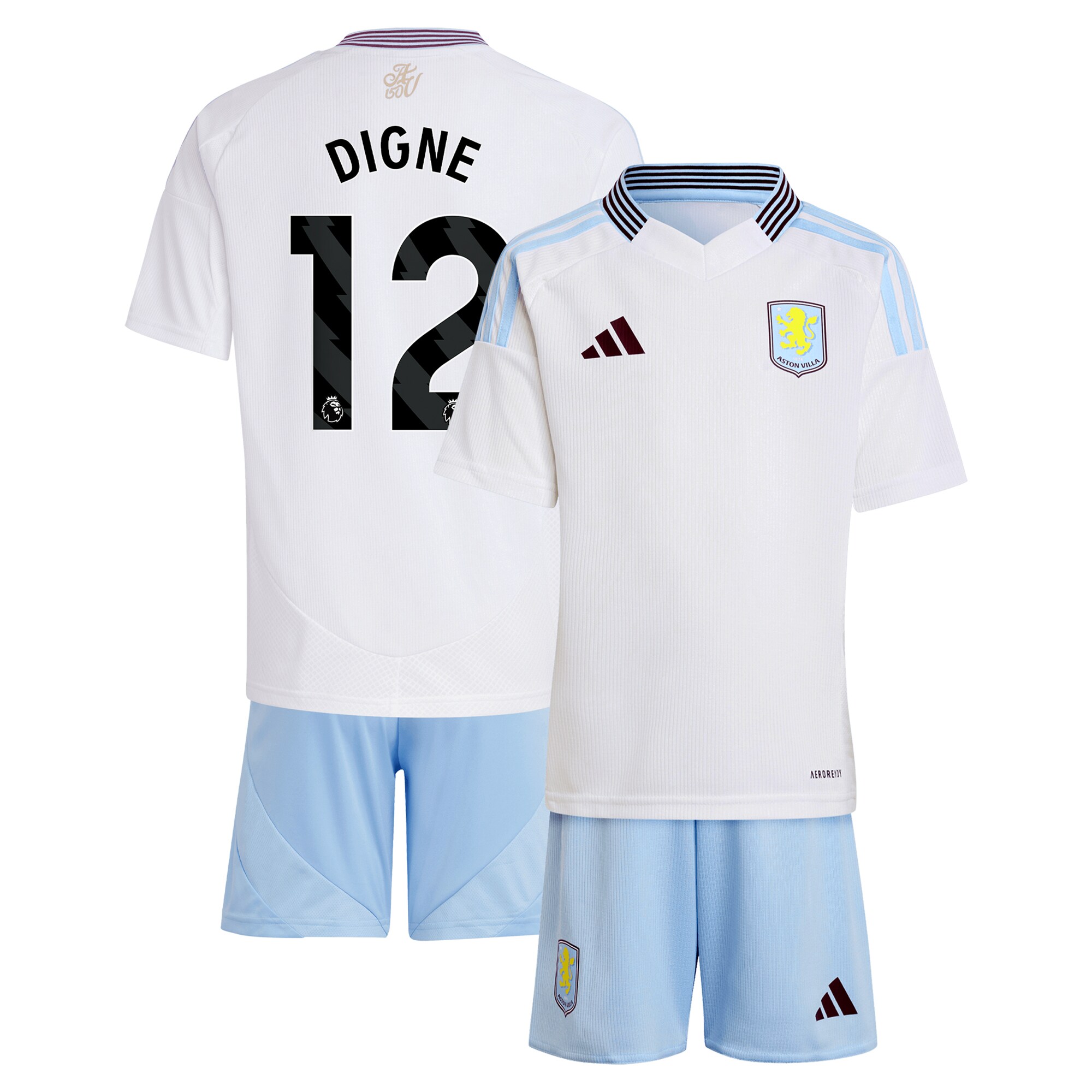 aston villa adidas away mini kit 2024-25 with digne 12 printing Collection - Aston Villa Official Store