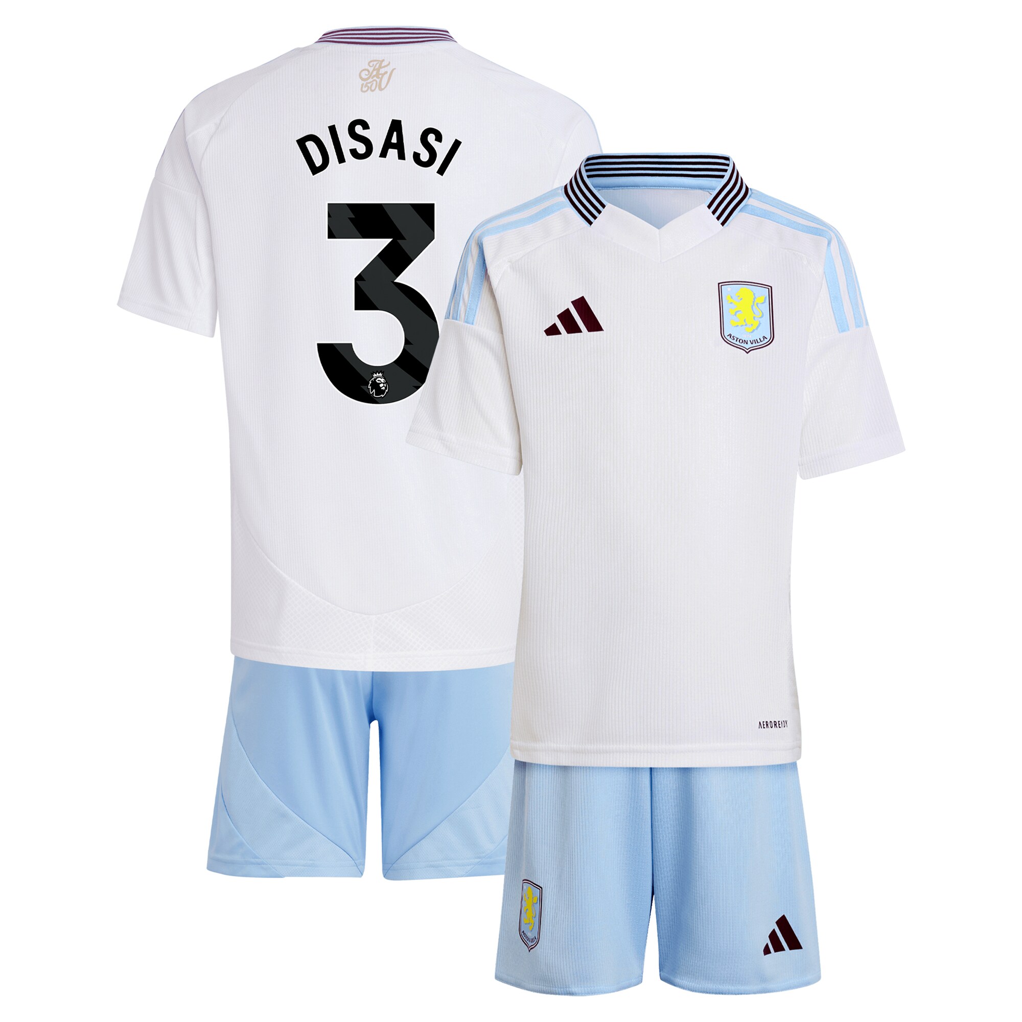 aston villa adidas away mini kit 2024-25 with disasi 3 printing Collection - Aston Villa Official Store