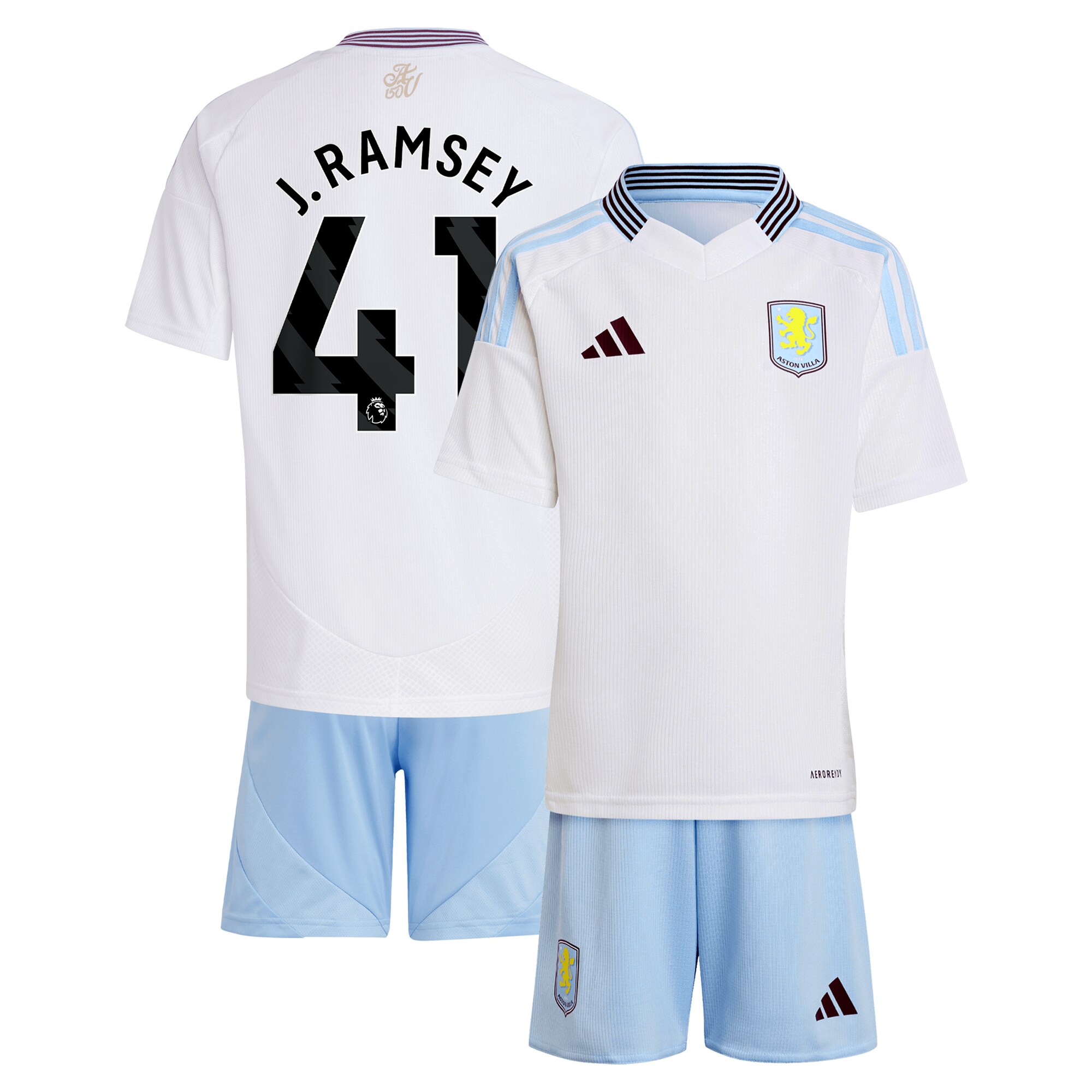 aston villa adidas away mini kit 2024-25 with j. ramsey 41 printing Collection - Aston Villa Official Store