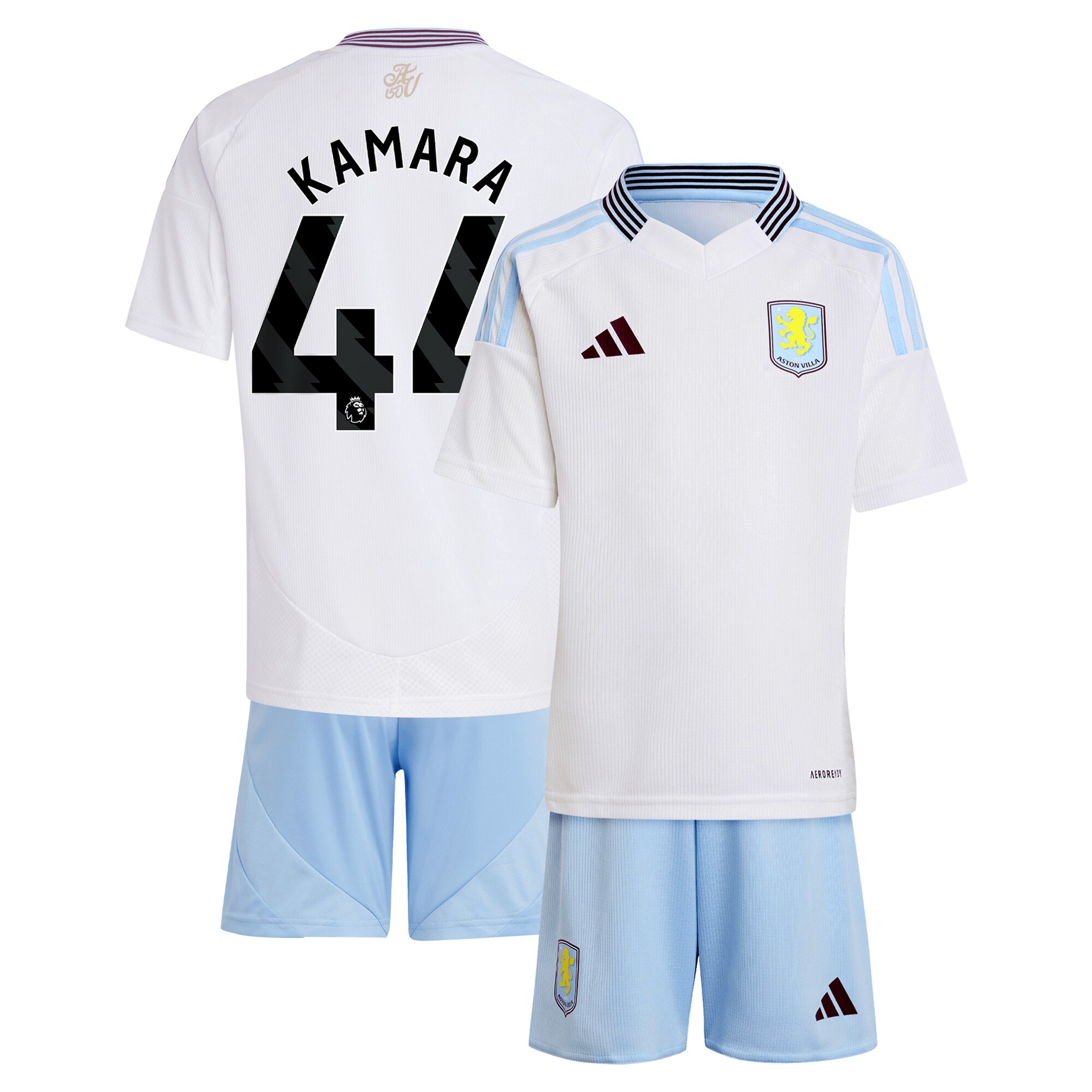 aston villa adidas away mini kit 2024-25 with kamara 44 printing Collection - Aston Villa Official Store