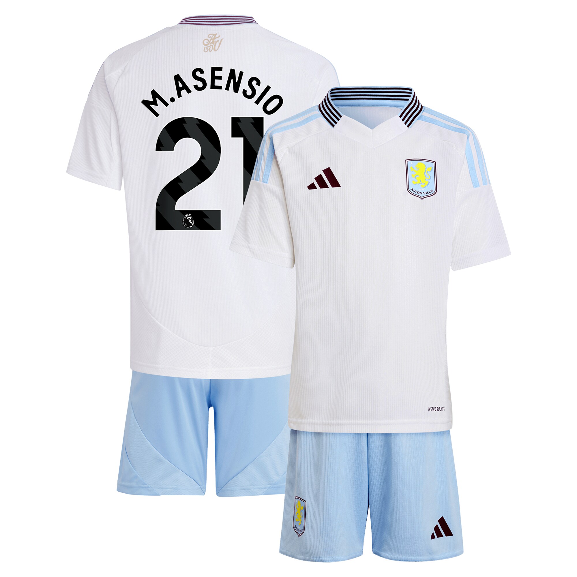 aston villa adidas away mini kit 2024-25 with m.asensio 21 printing Collection - Aston Villa Official Store