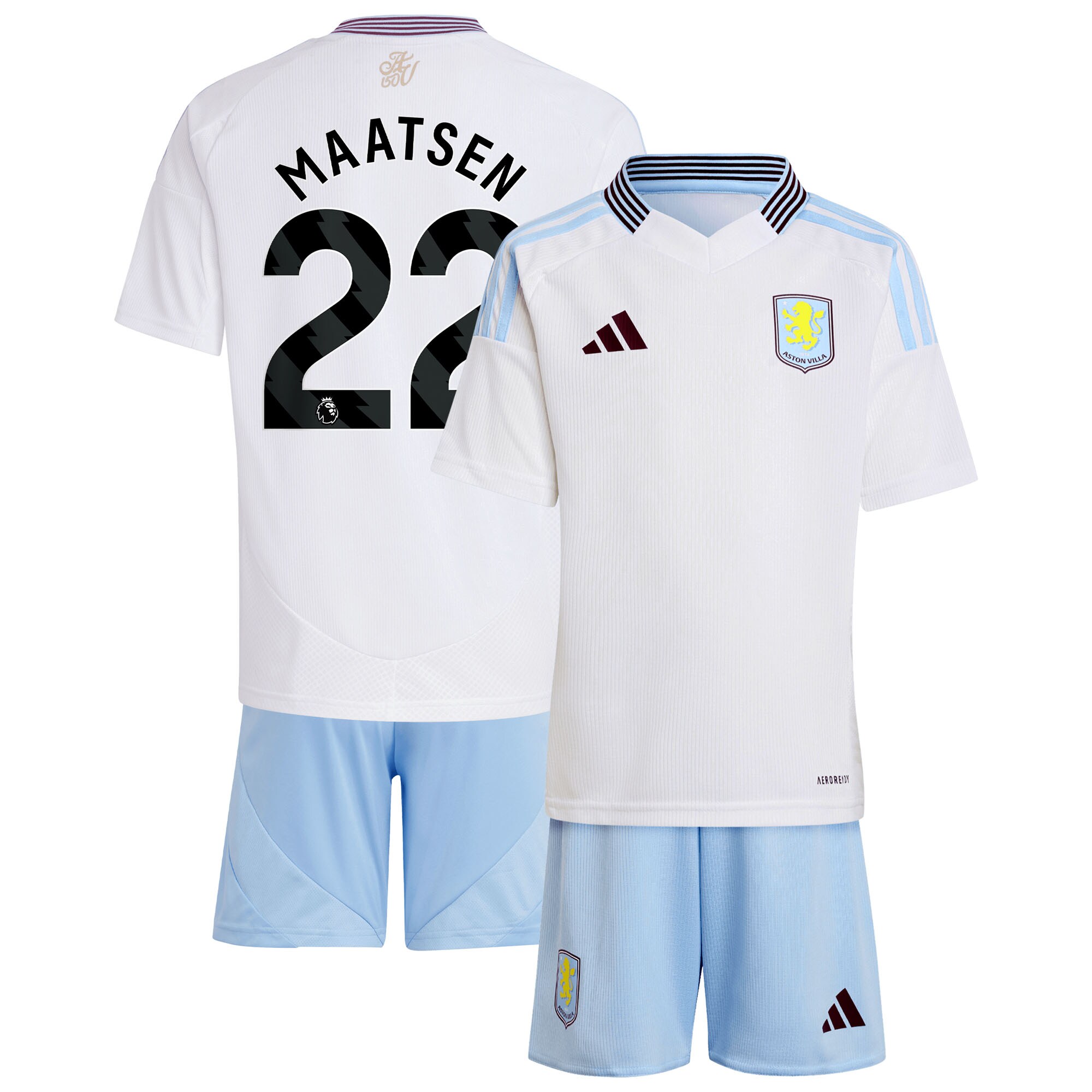 aston villa adidas away mini kit 2024-25 with maatsen 22 printing Collection - Aston Villa Official Store