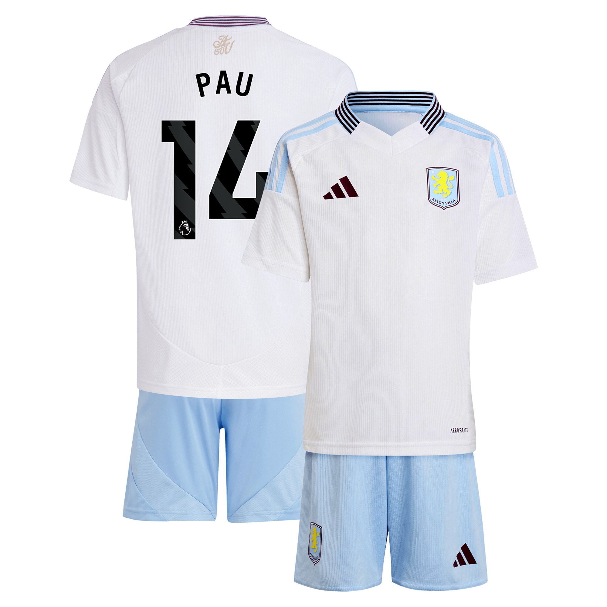 aston villa adidas away mini kit 2024-25 with pau 14 printing Collection - Aston Villa Official Store