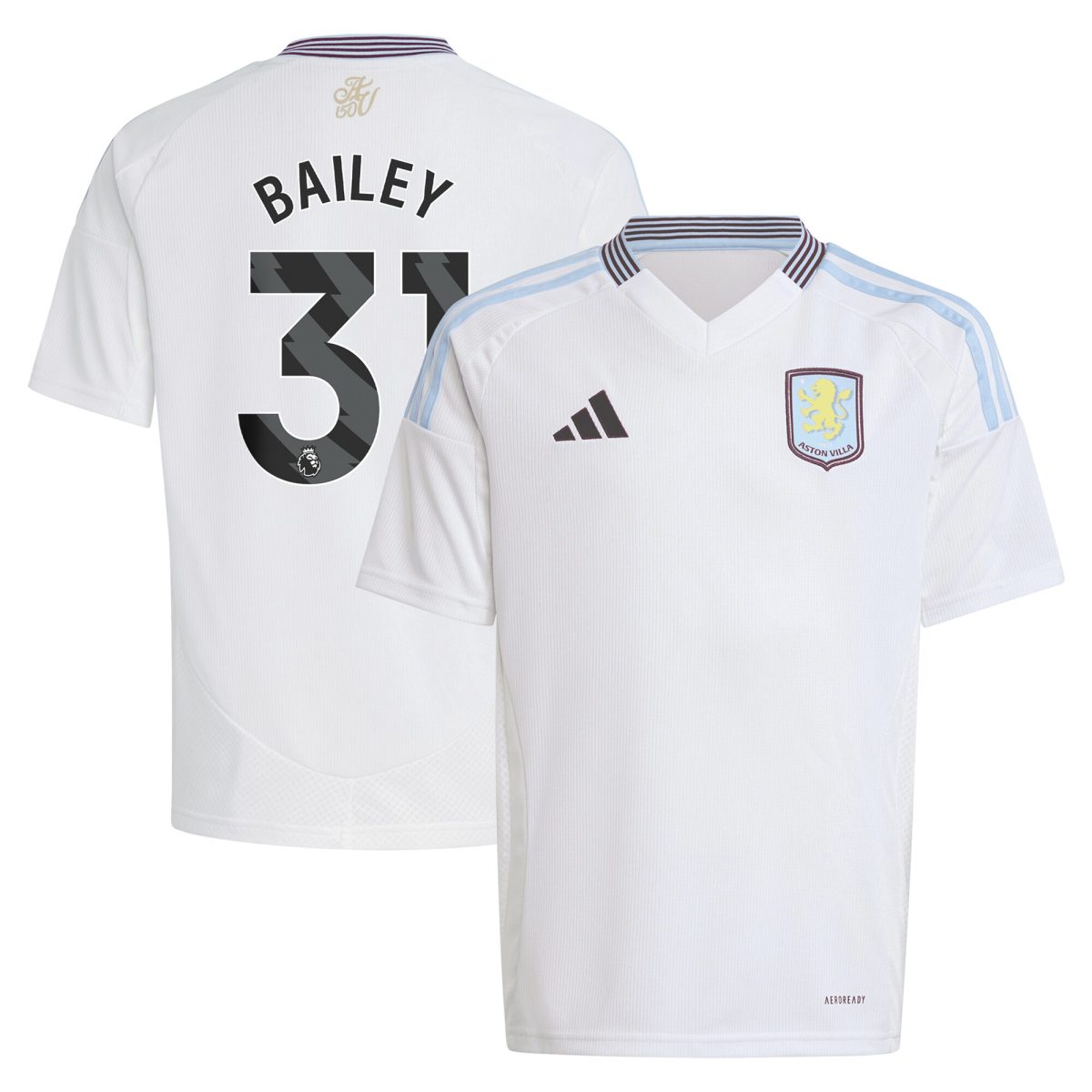 aston villa adidas away shirt 2024-25 – kids with bailey 31 printing Collection - Aston Villa Official Store