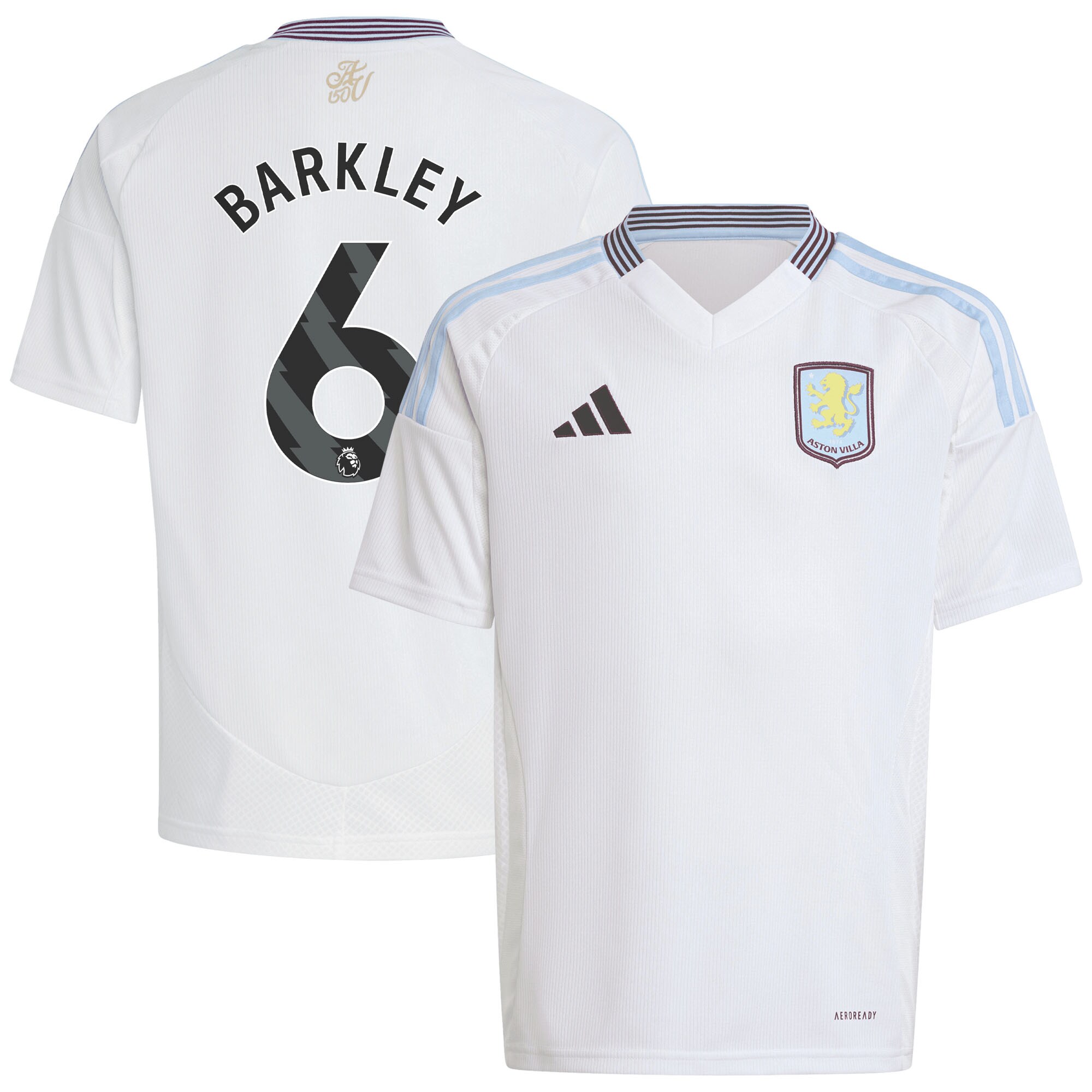 aston villa adidas away shirt 2024-25 – kids with barkley 6 printing Collection - Aston Villa Official Store