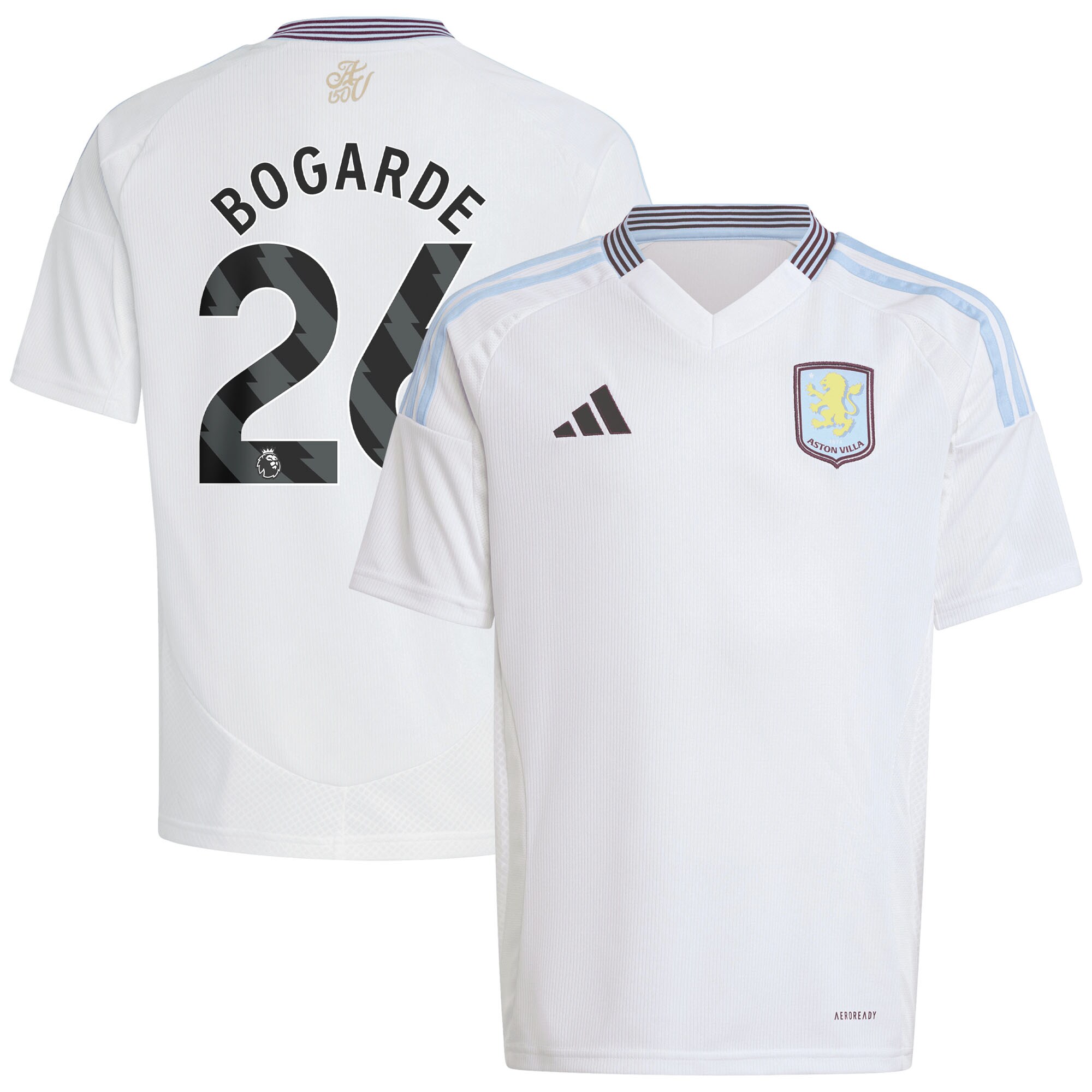 aston villa adidas away shirt 2024-25 – kids with bogarde 26 printing Collection - Aston Villa Official Store