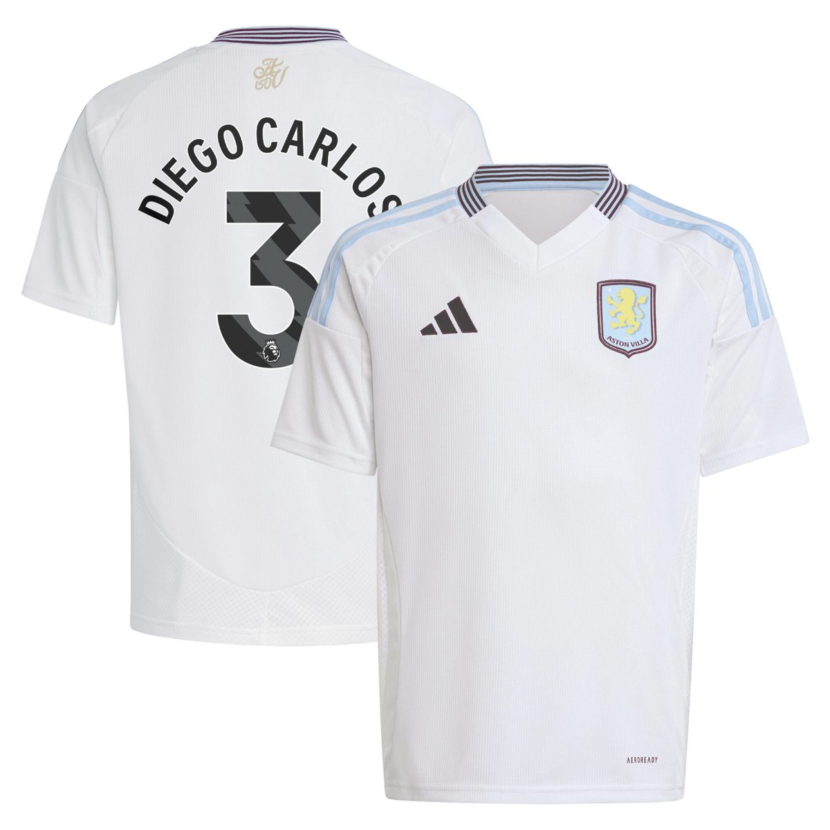 aston villa adidas away shirt 2024-25 – kids with diego carlos 3 printing Collection - Aston Villa Official Store