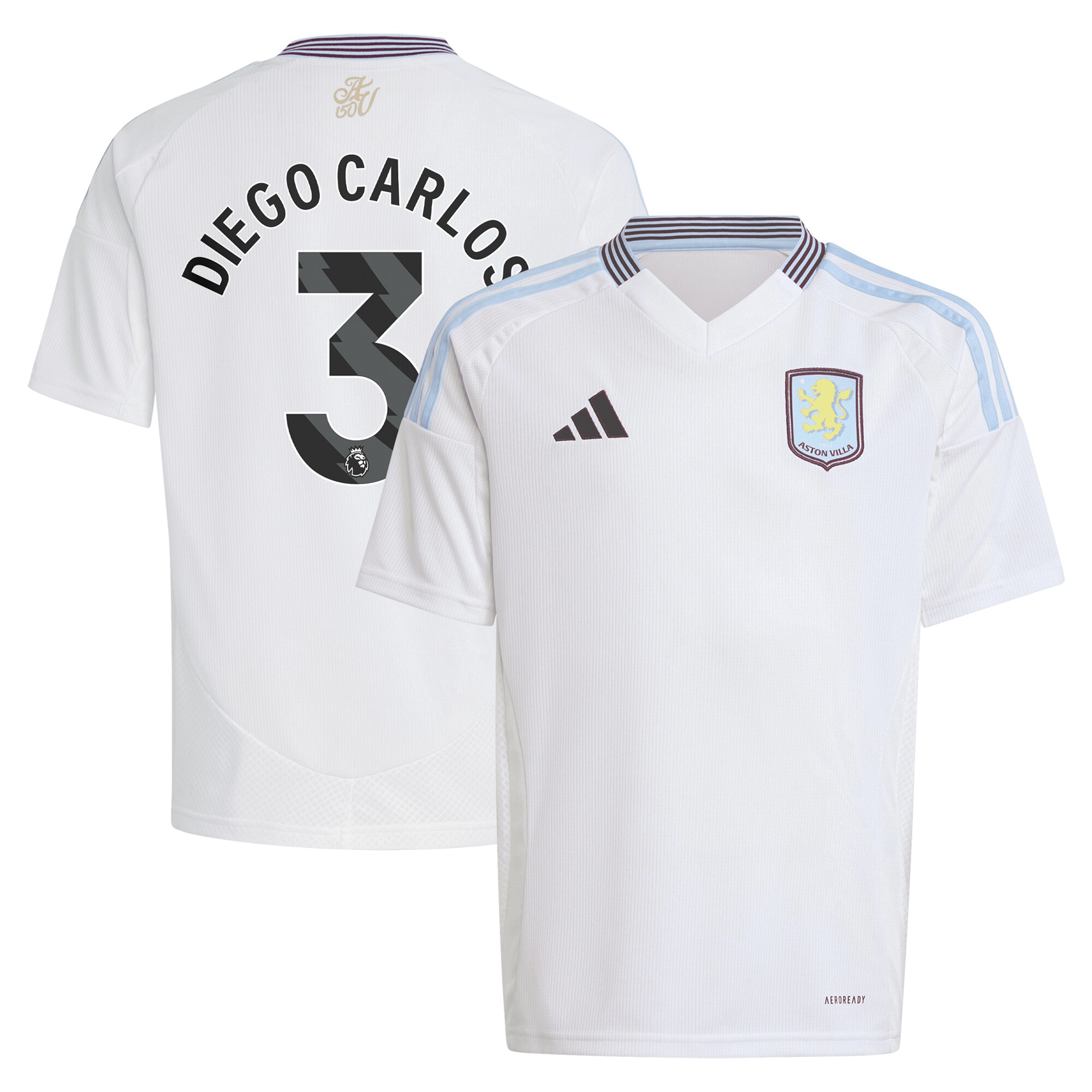 aston villa adidas away shirt 2024-25 – kids with diego carlos 3 printing Collection - Aston Villa Official Store