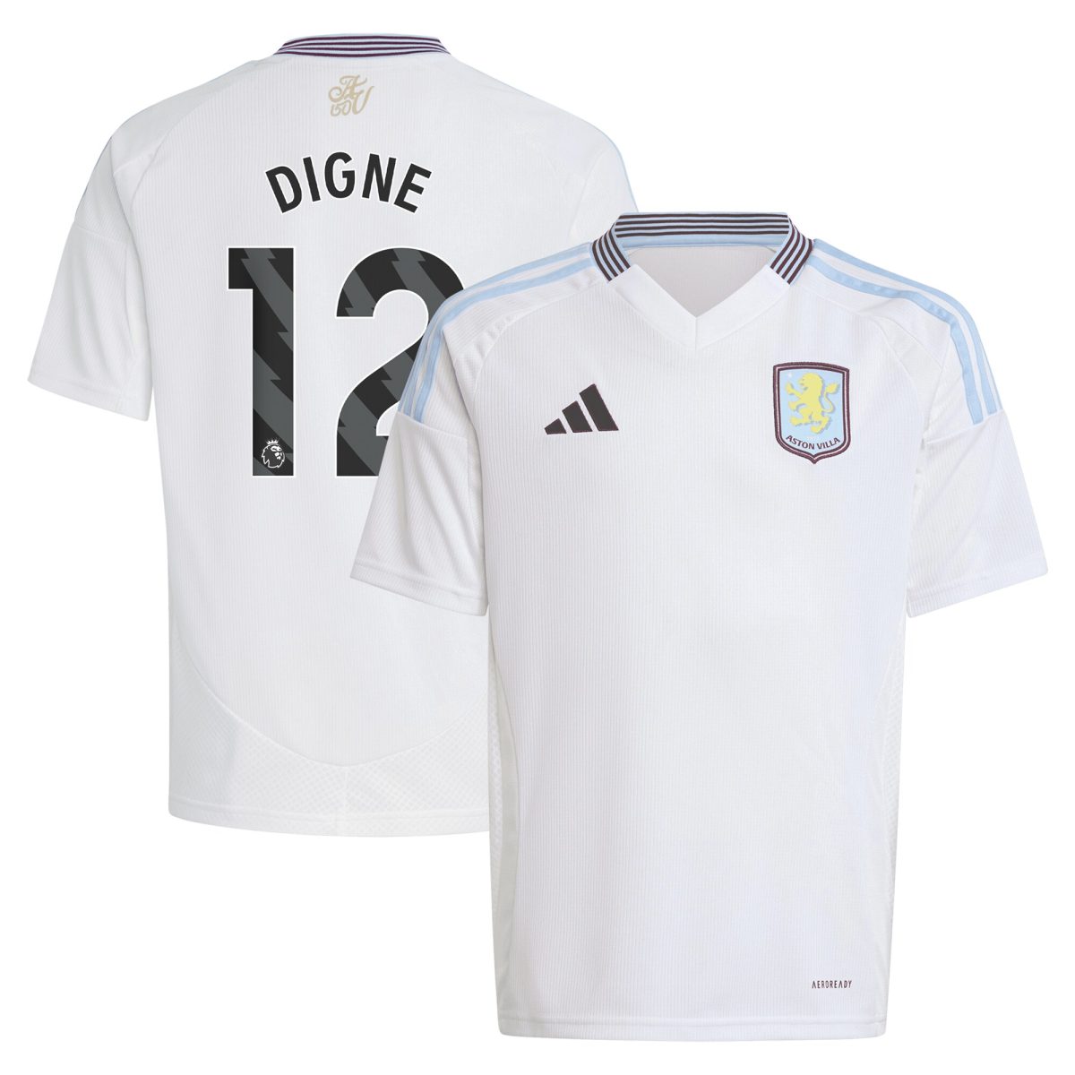 aston villa adidas away shirt 2024-25 – kids with digne 12 printing Collection - Aston Villa Official Store