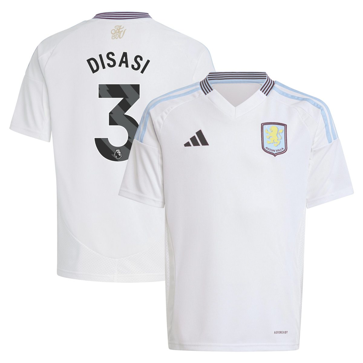 aston villa adidas away shirt 2024-25 – kids with disasi 3 printing Collection - Aston Villa Official Store