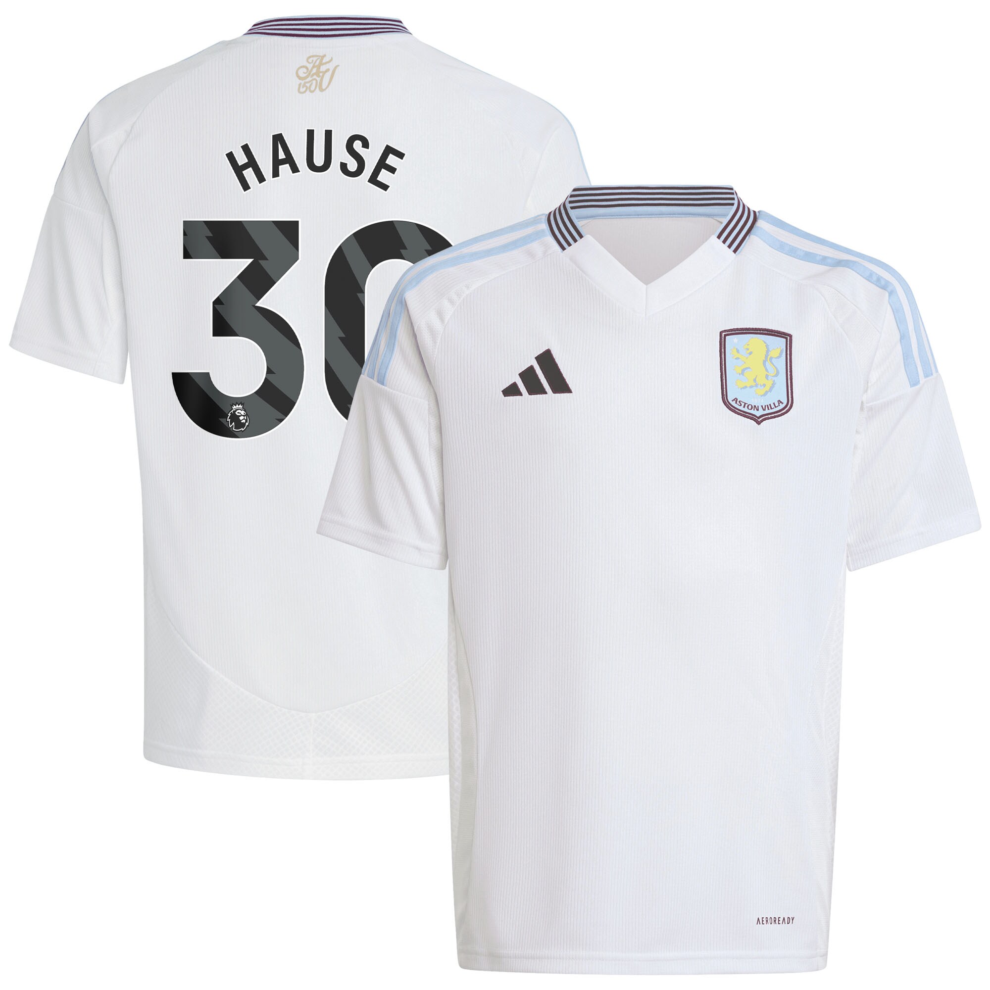 aston villa adidas away shirt 2024-25 – kids with hause 30 printing Collection - Aston Villa Official Store