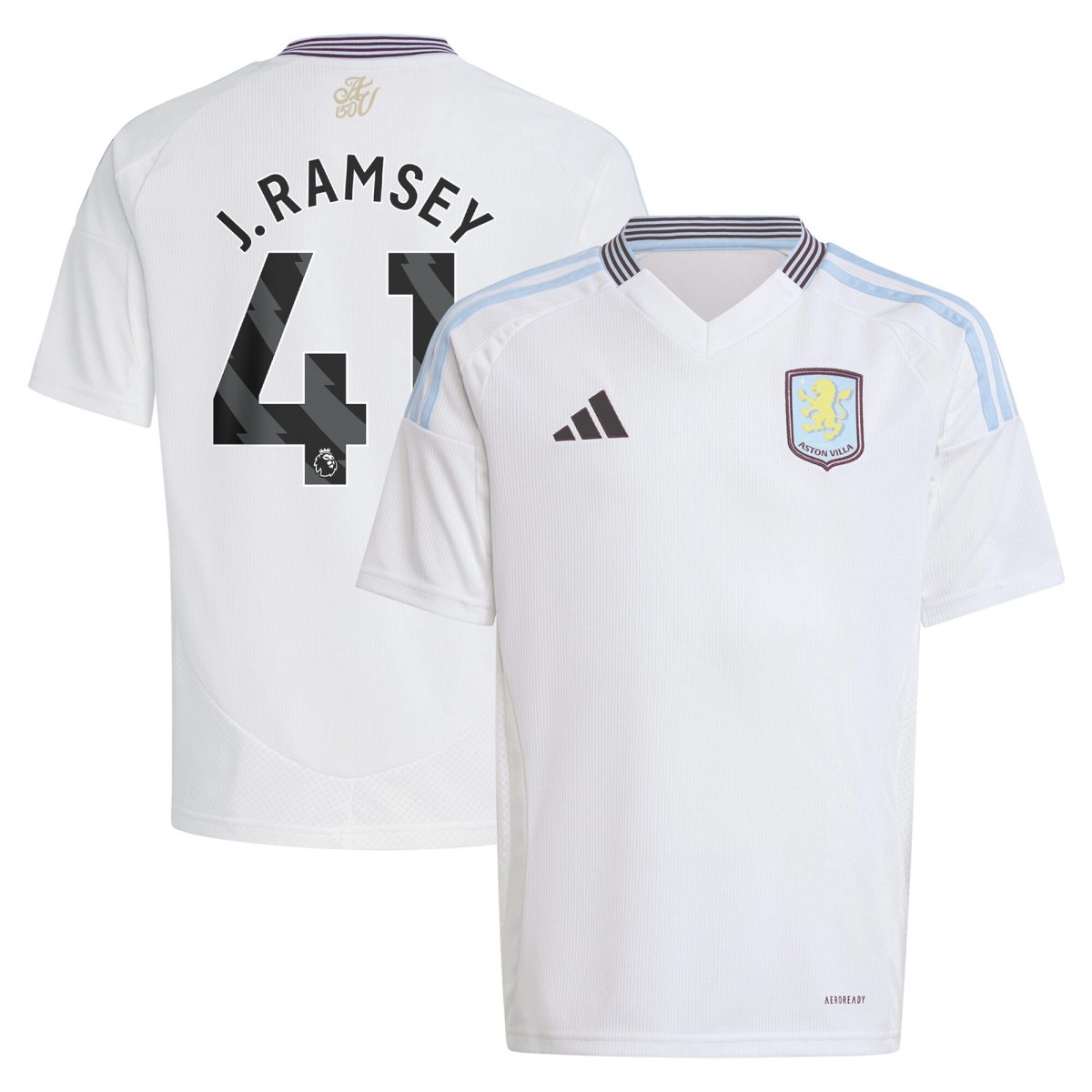 aston villa adidas away shirt 2024-25 – kids with j. ramsey 41 printing Collection - Aston Villa Official Store