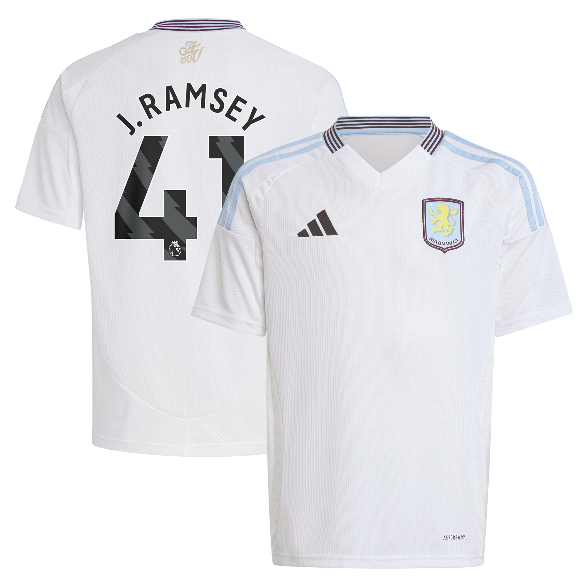aston villa adidas away shirt 2024-25 – kids with j. ramsey 41 printing Collection - Aston Villa Official Store
