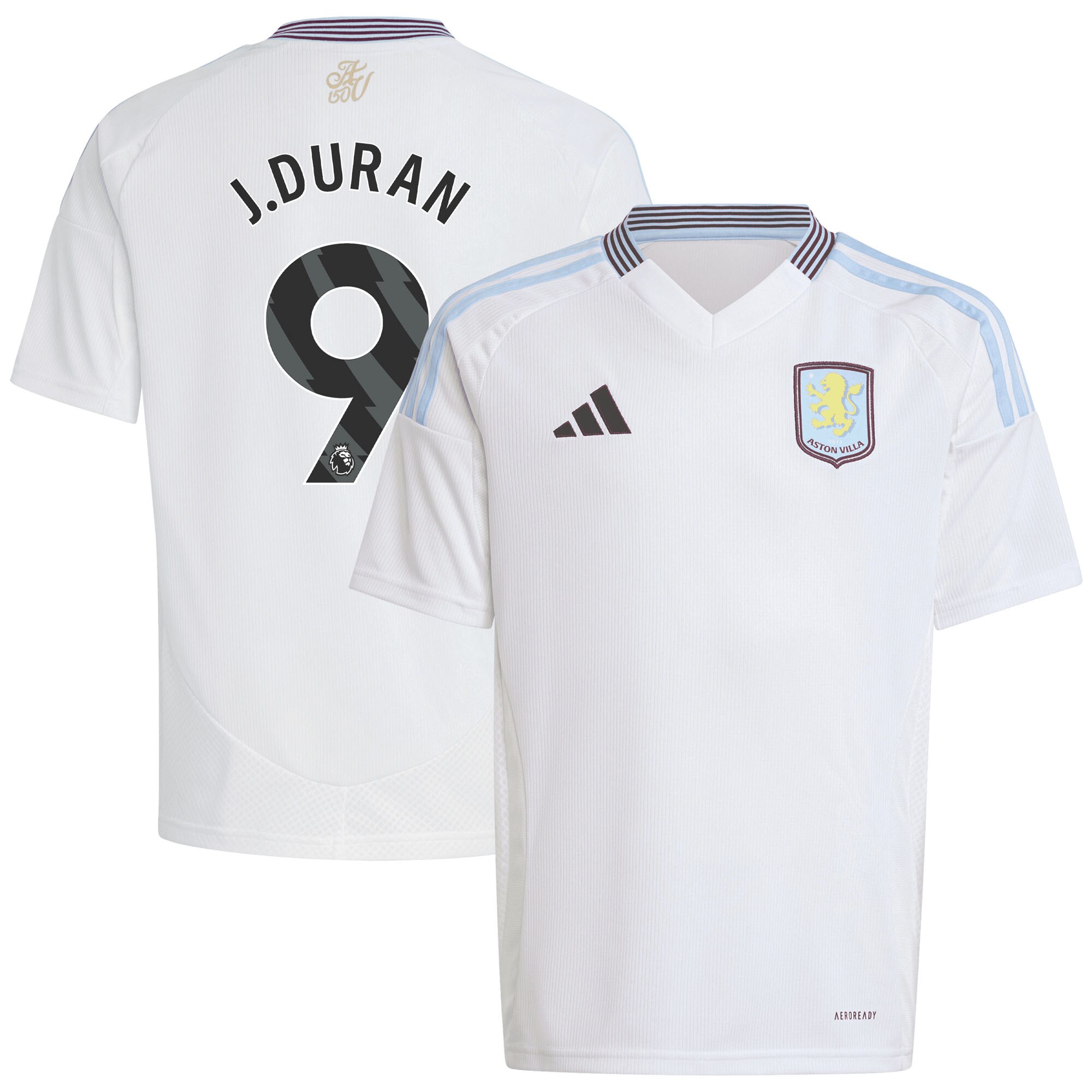 aston villa adidas away shirt 2024-25 – kids with j.duran 9 printing Collection - Aston Villa Official Store