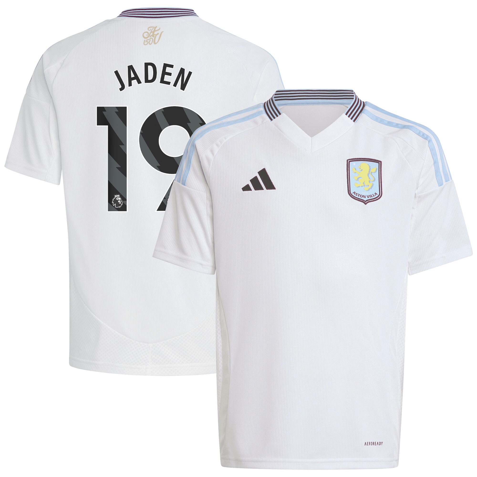 aston villa adidas away shirt 2024-25 – kids with jaden 19 printing Collection - Aston Villa Official Store