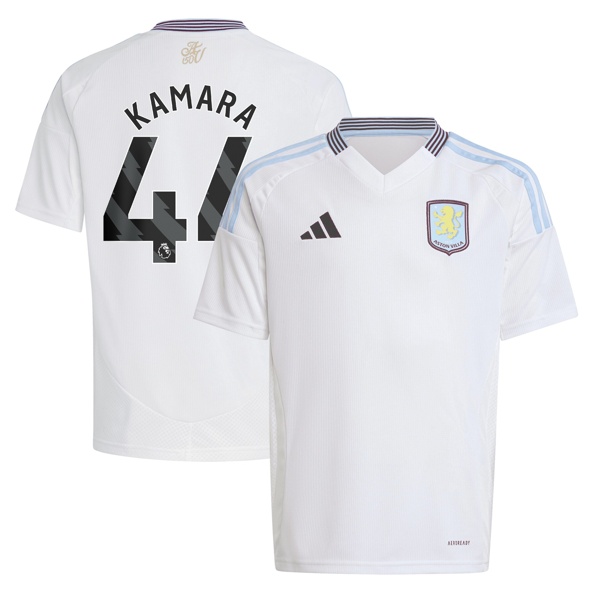 aston villa adidas away shirt 2024-25 – kids with kamara 44 printing Collection - Aston Villa Official Store