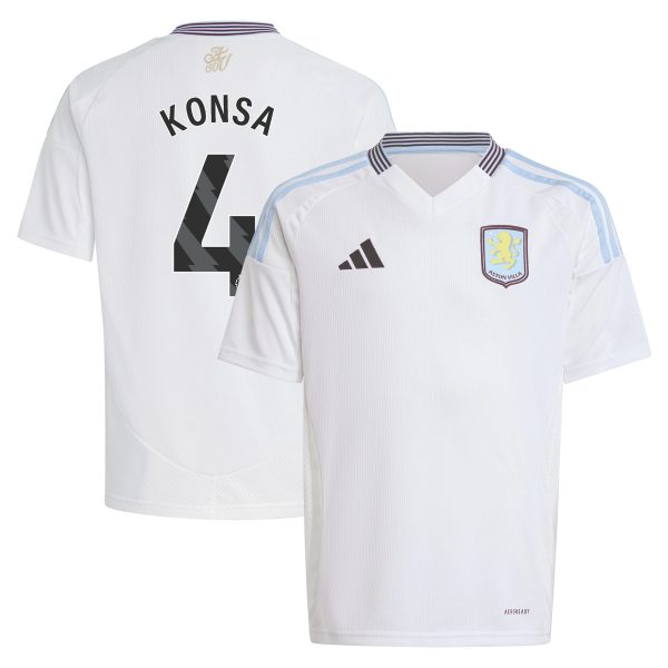 aston villa adidas away shirt 2024-25 – kids with konsa 4 printing Collection - Aston Villa Official Store