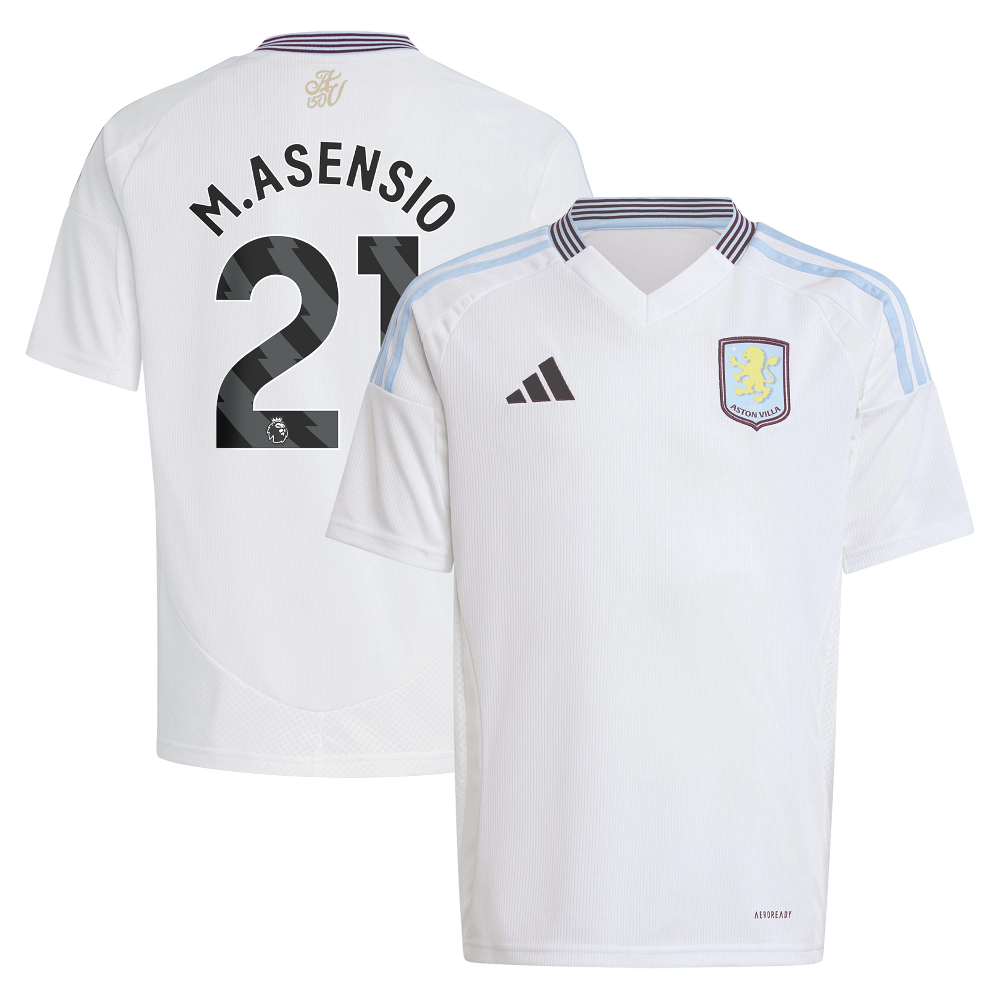 aston villa adidas away shirt 2024-25 – kids with m.asensio 21 printing Collection - Aston Villa Official Store