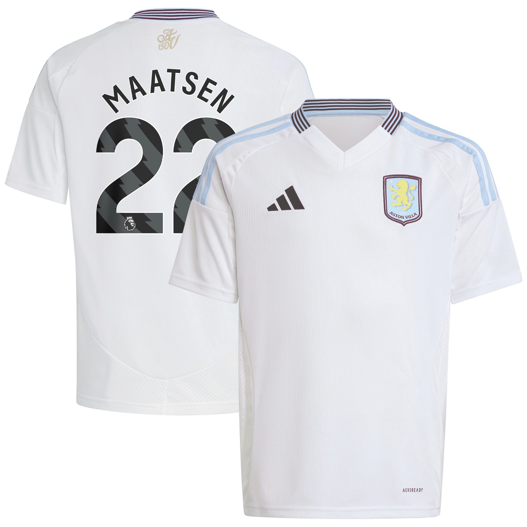 aston villa adidas away shirt 2024-25 – kids with maatsen 22 printing Collection - Aston Villa Official Store