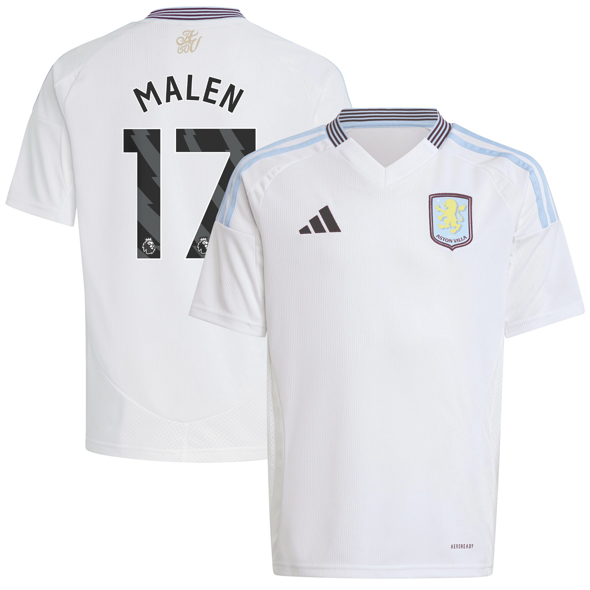 aston villa adidas away shirt 2024-25 – kids with malen 17 printing Collection - Aston Villa Official Store