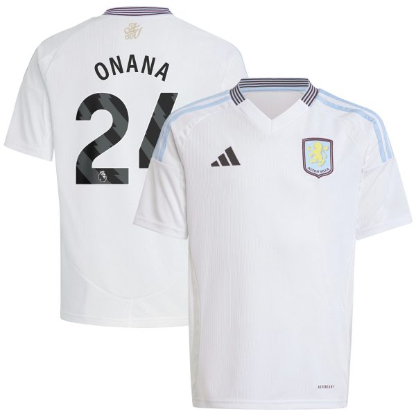 aston villa adidas away shirt 2024-25 – kids with onana 24 printing Collection - Aston Villa Official Store