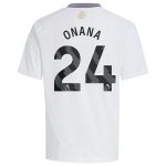 aston villa adidas away shirt 2024-25 – kids with onana 24 printing Collection - Aston Villa Official Store