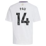 aston villa adidas away shirt 2024-25 – kids with pau 14 printing Collection - Aston Villa Official Store