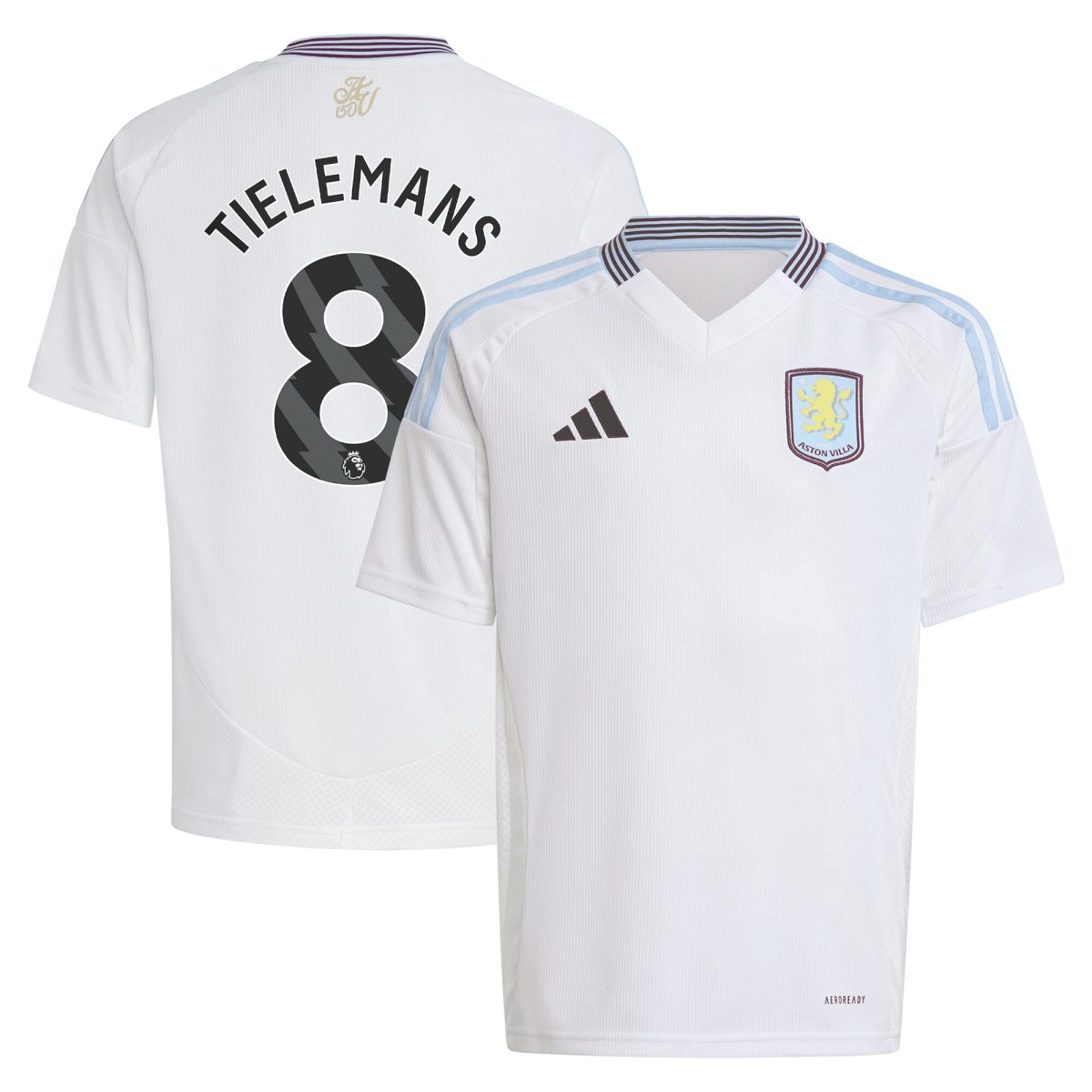 aston villa adidas away shirt 2024-25 – kids with tielemans 8 printing Collection - Aston Villa Official Store