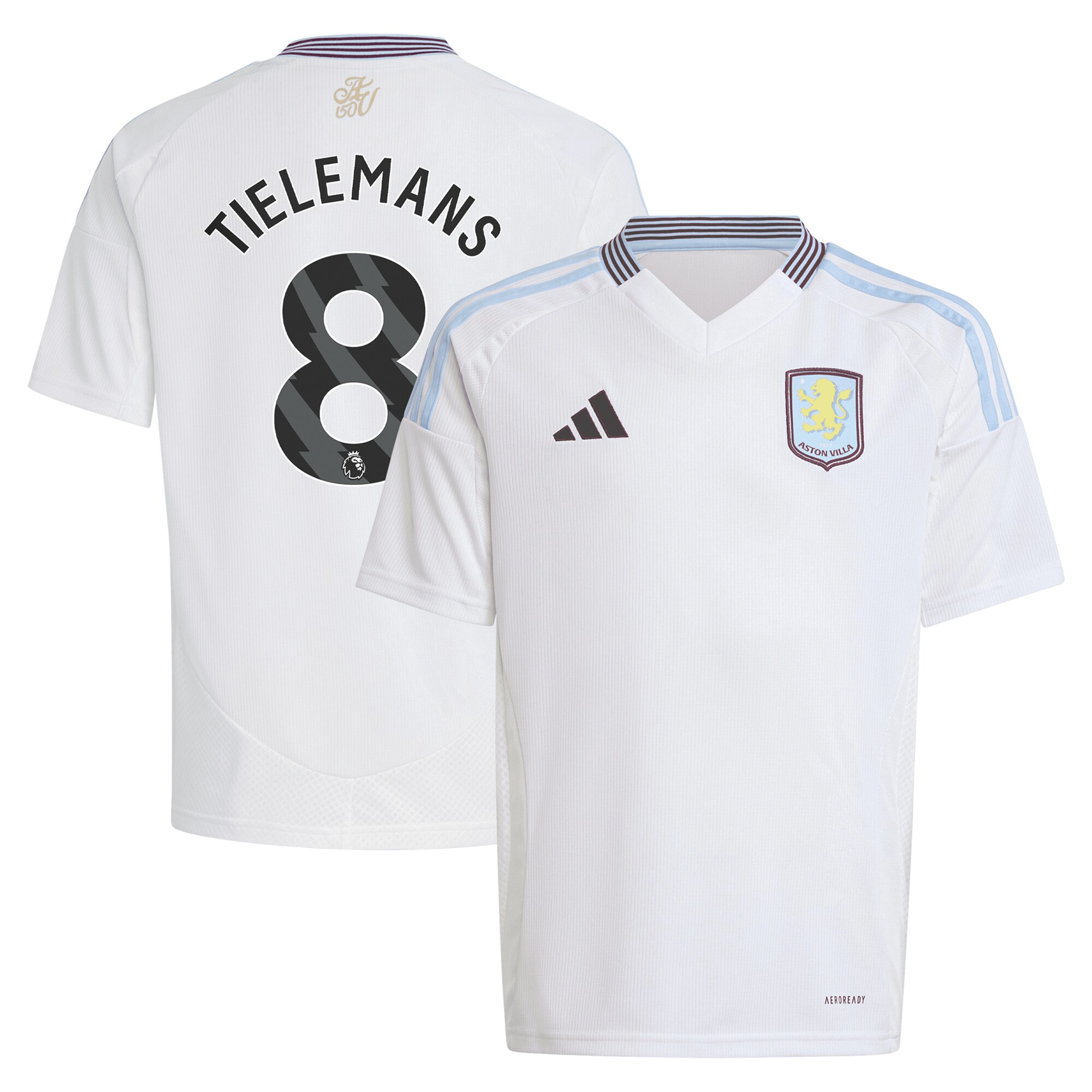 aston villa adidas away shirt 2024-25 – kids with tielemans 8 printing Collection - Aston Villa Official Store