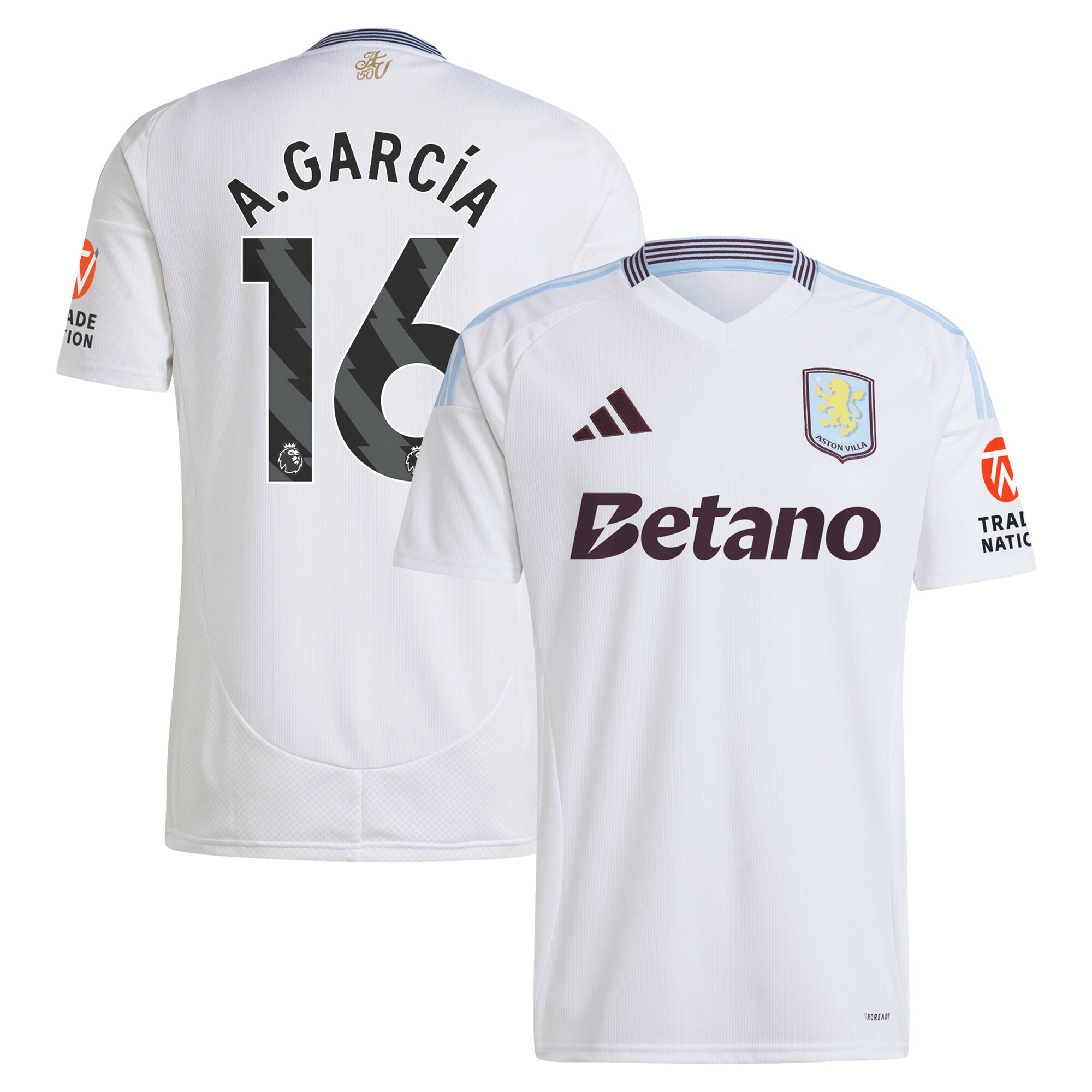 aston villa adidas away shirt 2024-25 with a.garcía 16 printing Collection - Aston Villa Official Store