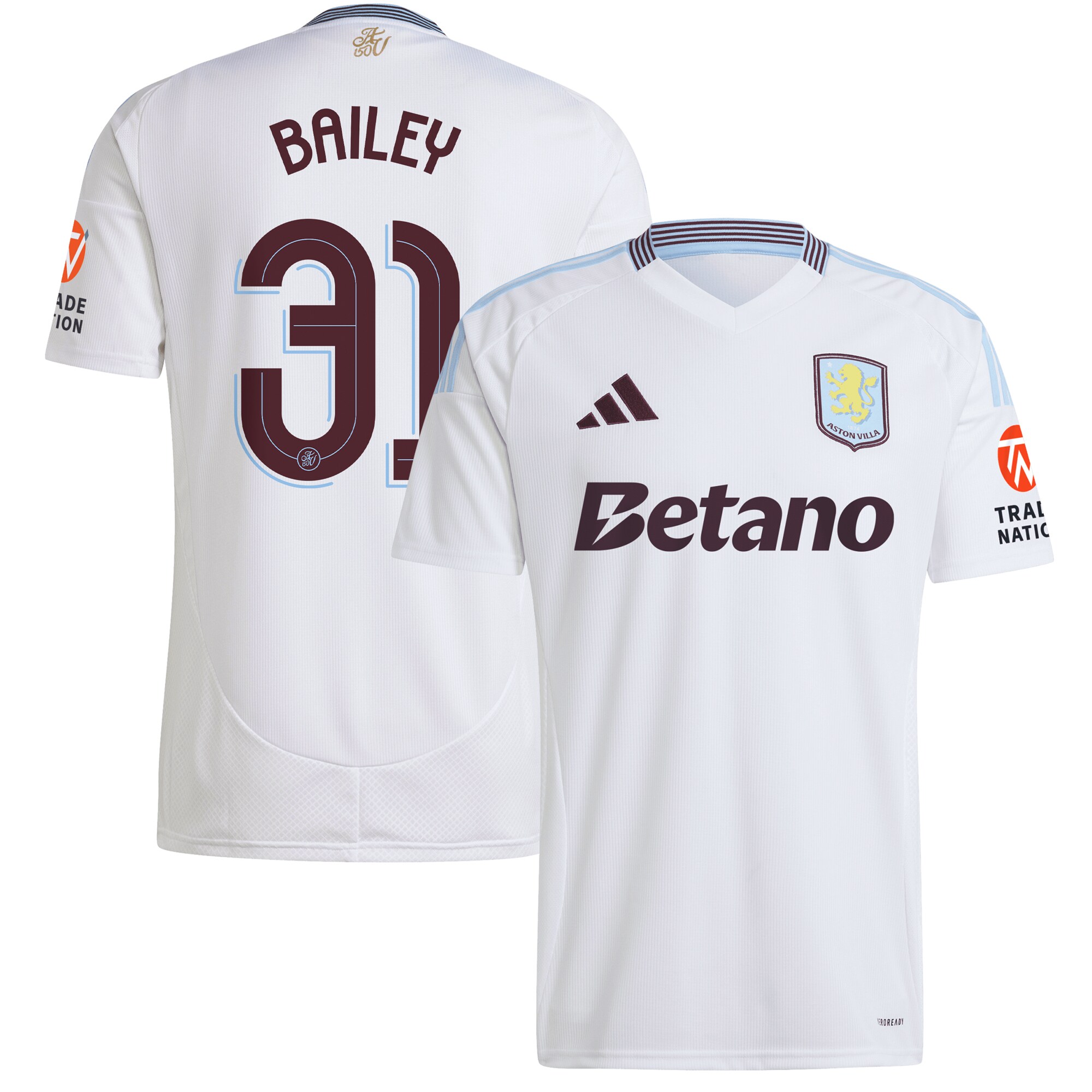 aston villa adidas away shirt 2024-25 with bailey 31 cup printing Collection - Aston Villa Official Store