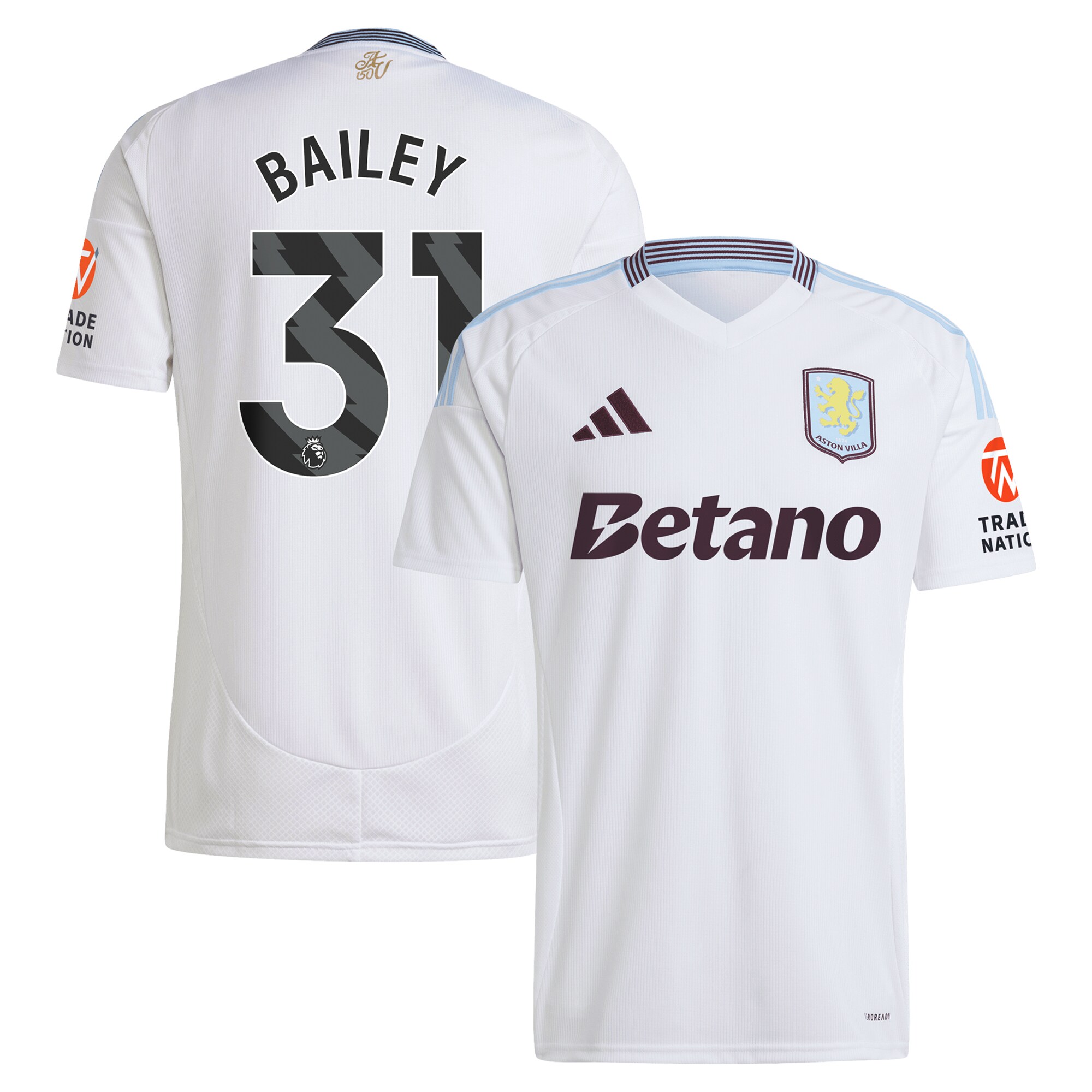 aston villa adidas away shirt 2024-25 with bailey 31 printing Collection - Aston Villa Official Store
