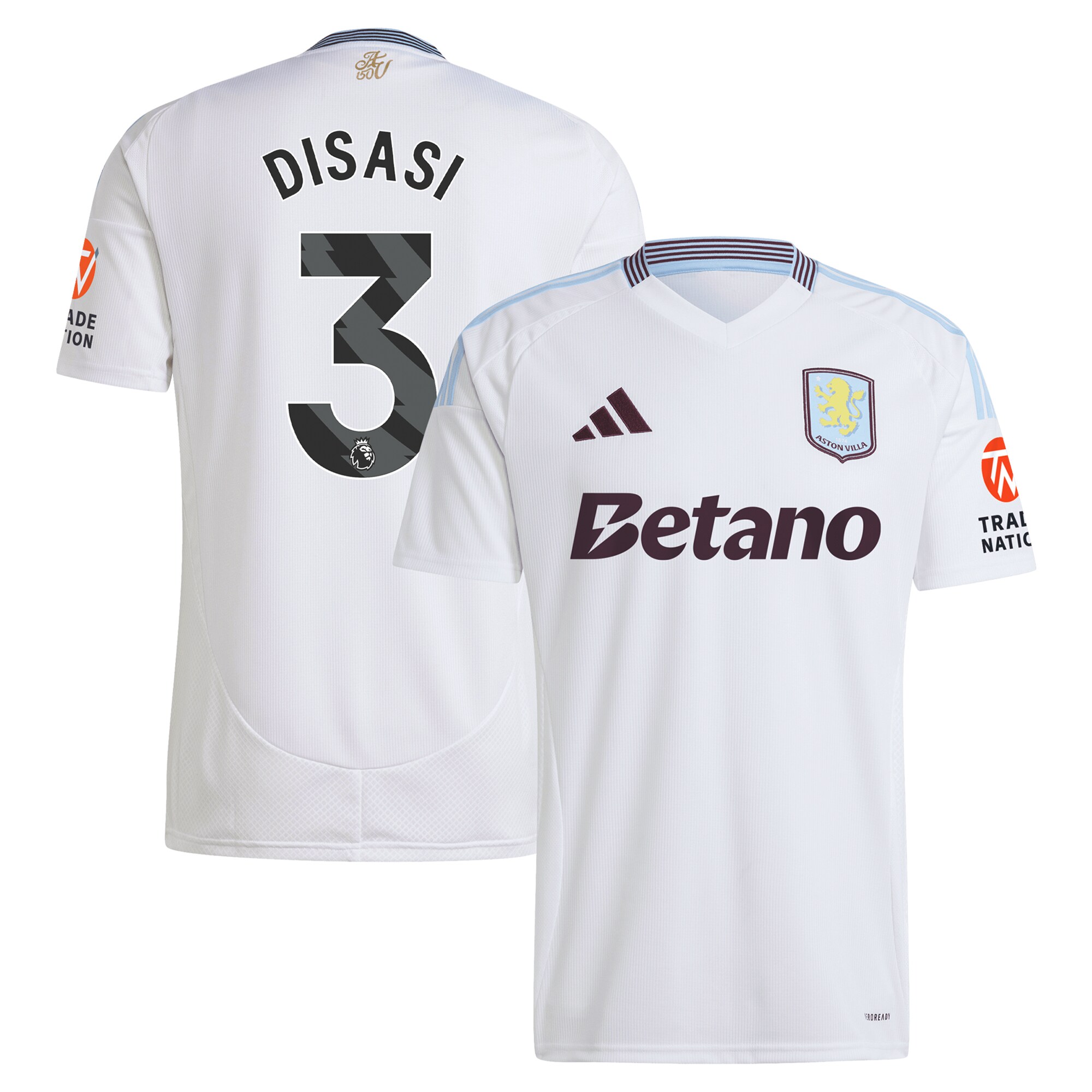 aston villa adidas away shirt 2024-25 with disasi 3 printing Collection - Aston Villa Official Store