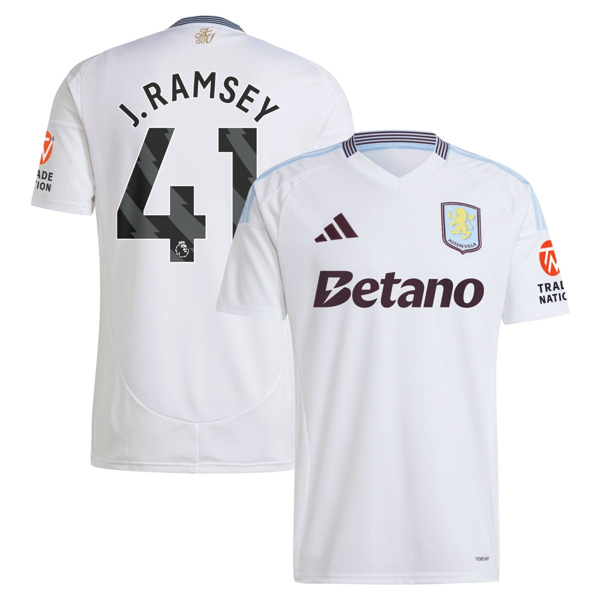 aston villa adidas away shirt 2024-25 with j. ramsey 41 printing Collection - Aston Villa Official Store