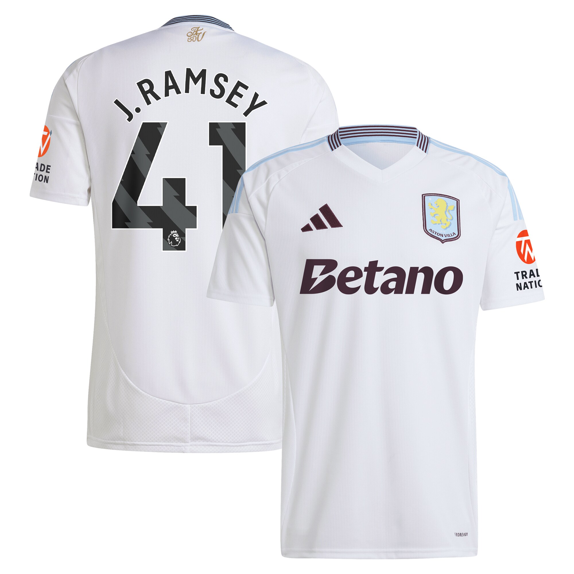 aston villa adidas away shirt 2024-25 with j. ramsey 41 printing Collection - Aston Villa Official Store