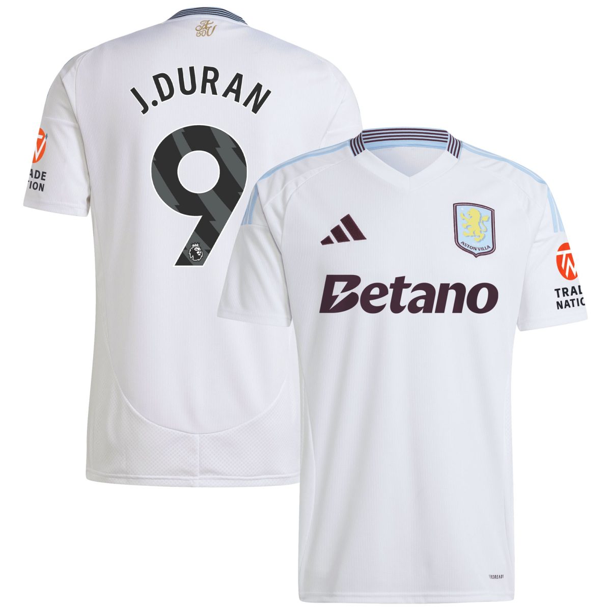 aston villa adidas away shirt 2024-25 with j.duran 9 printing Collection - Aston Villa Official Store