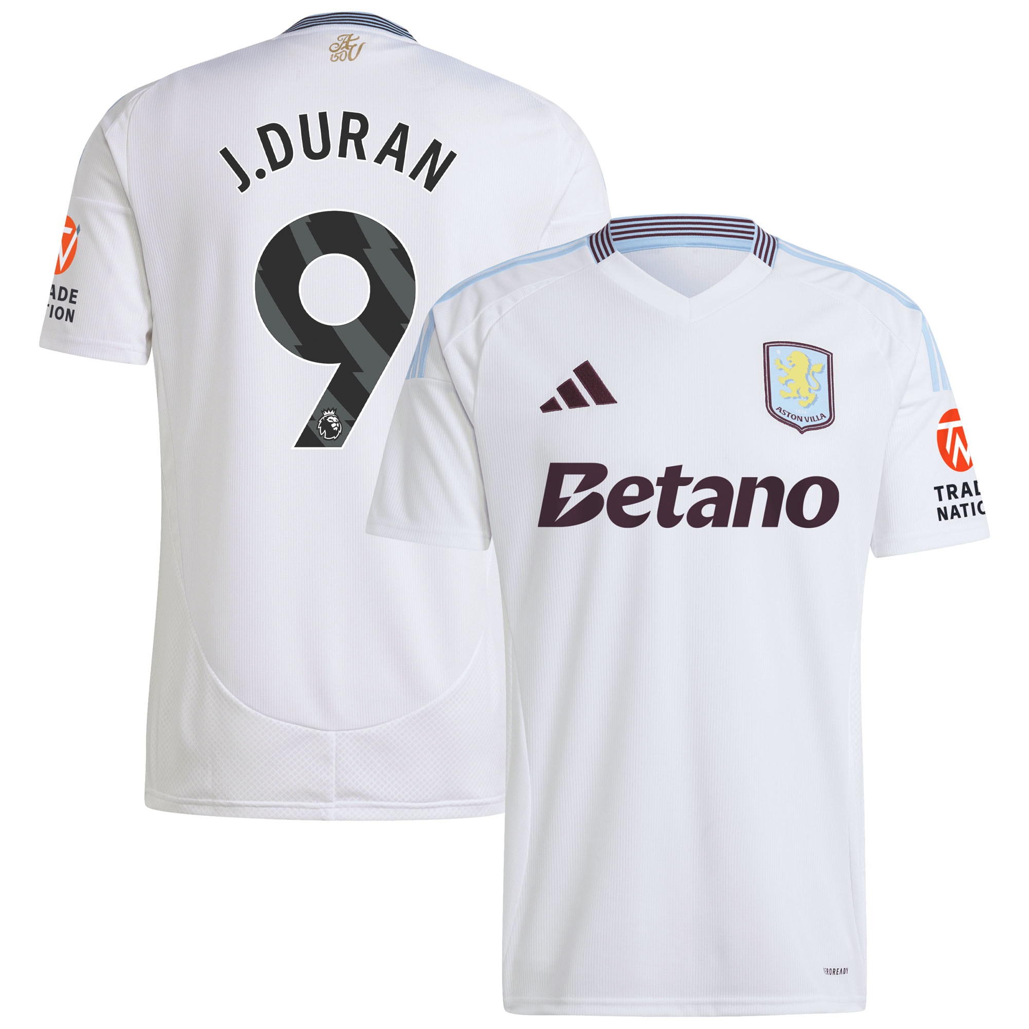 aston villa adidas away shirt 2024-25 with j.duran 9 printing Collection - Aston Villa Official Store