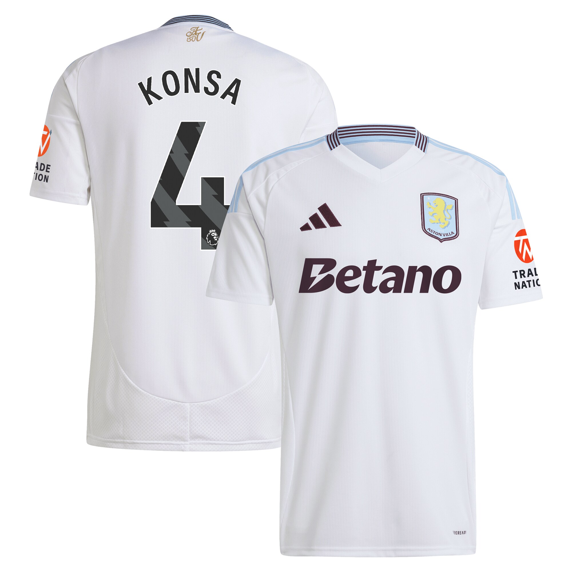 aston villa adidas away shirt 2024-25 with konsa 4 printing Collection - Aston Villa Official Store