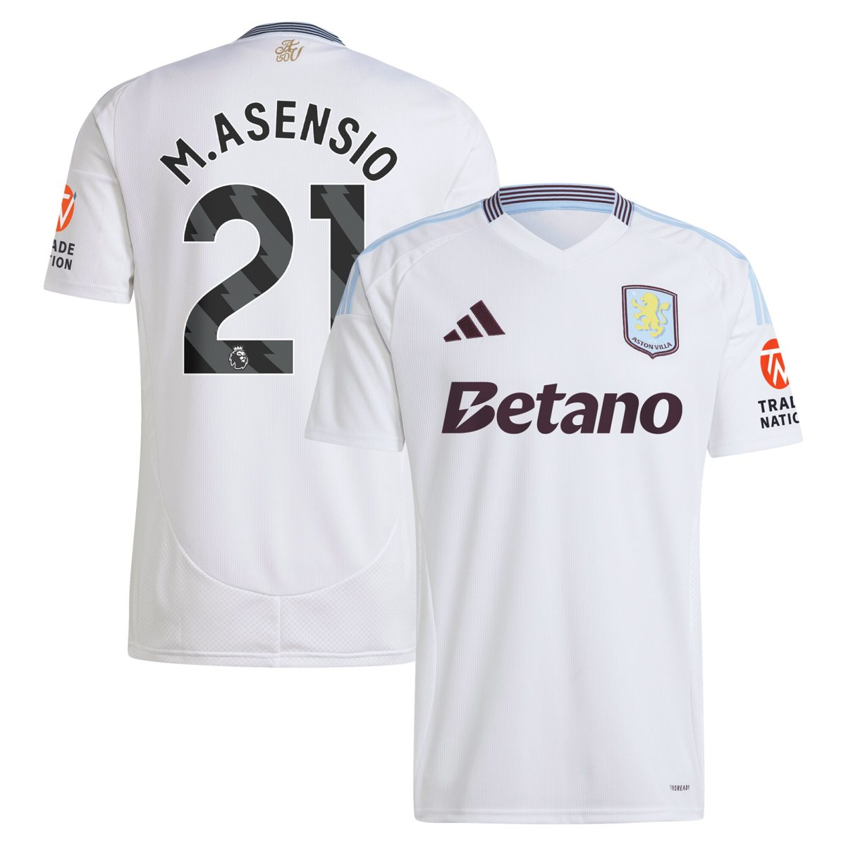 aston villa adidas away shirt 2024-25 with m.asensio 21 printing Collection - Aston Villa Official Store