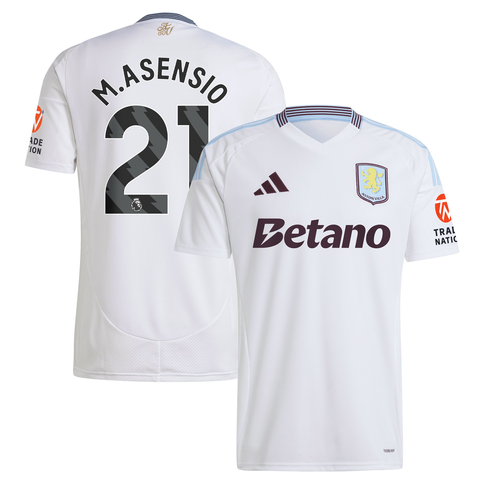 aston villa adidas away shirt 2024-25 with m.asensio 21 printing Collection - Aston Villa Official Store