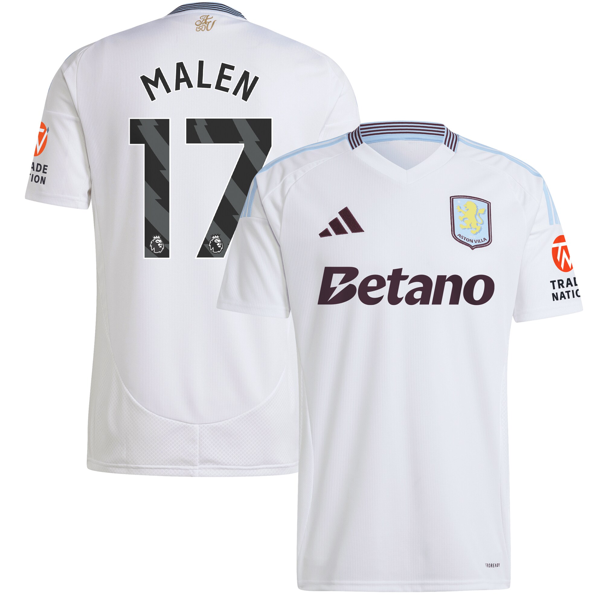 aston villa adidas away shirt 2024-25 with malen 17 printing Collection - Aston Villa Official Store