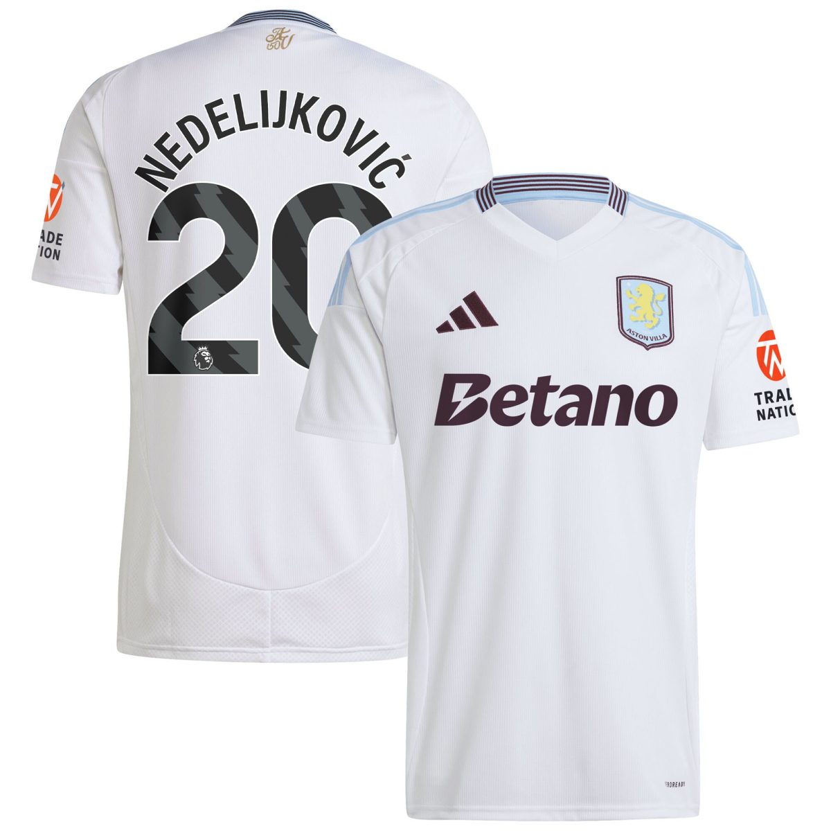 aston villa adidas away shirt 2024-25 with nedeljković 20 printing Collection - Aston Villa Official Store