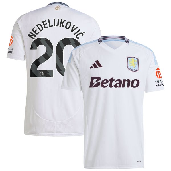 aston villa adidas away shirt 2024-25 with nedeljković 20 printing Collection - Aston Villa Official Store