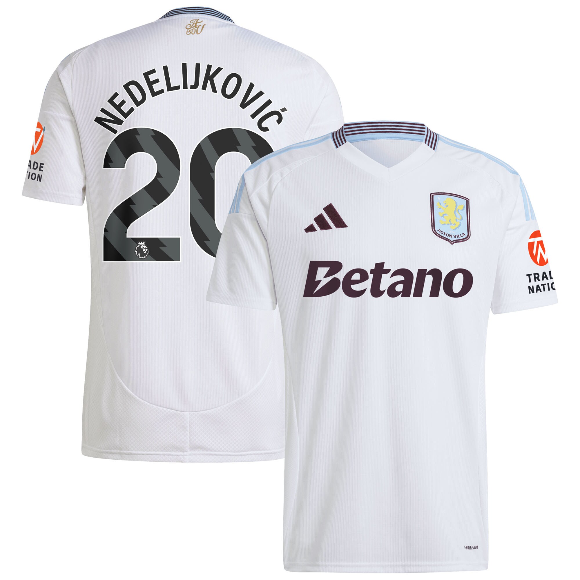 aston villa adidas away shirt 2024-25 with nedeljković 20 printing Collection - Aston Villa Official Store