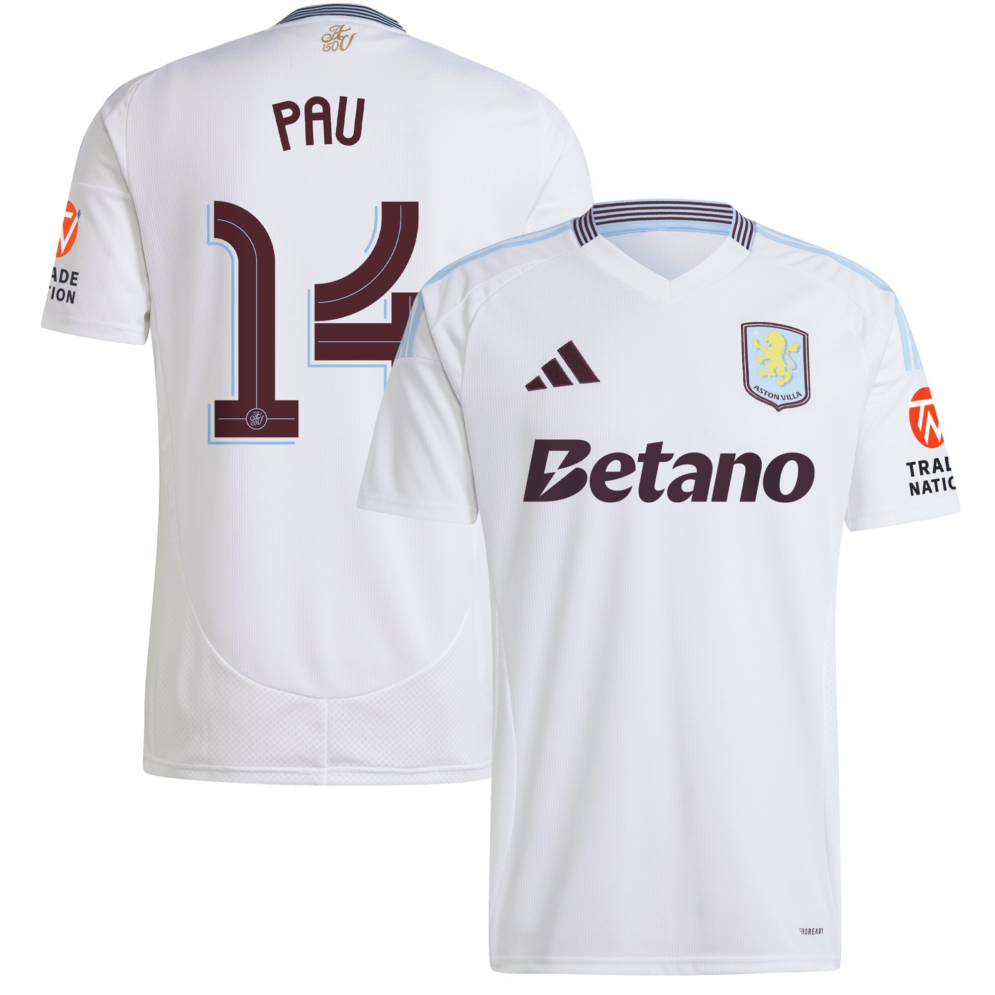 aston villa adidas away shirt 2024-25 with pau 14 cup printing Collection - Aston Villa Official Store