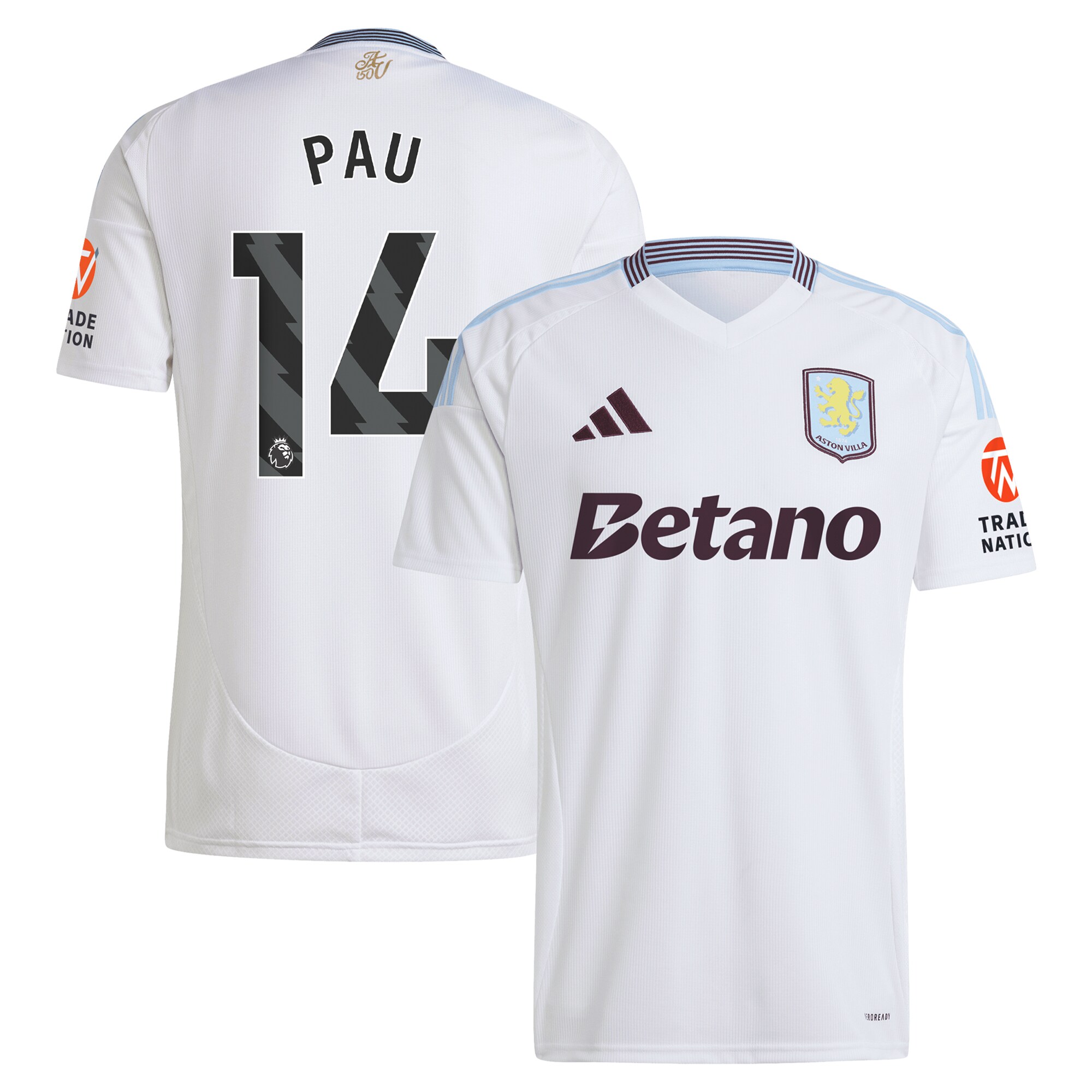aston villa adidas away shirt 2024-25 with pau 14 printing Collection - Aston Villa Official Store