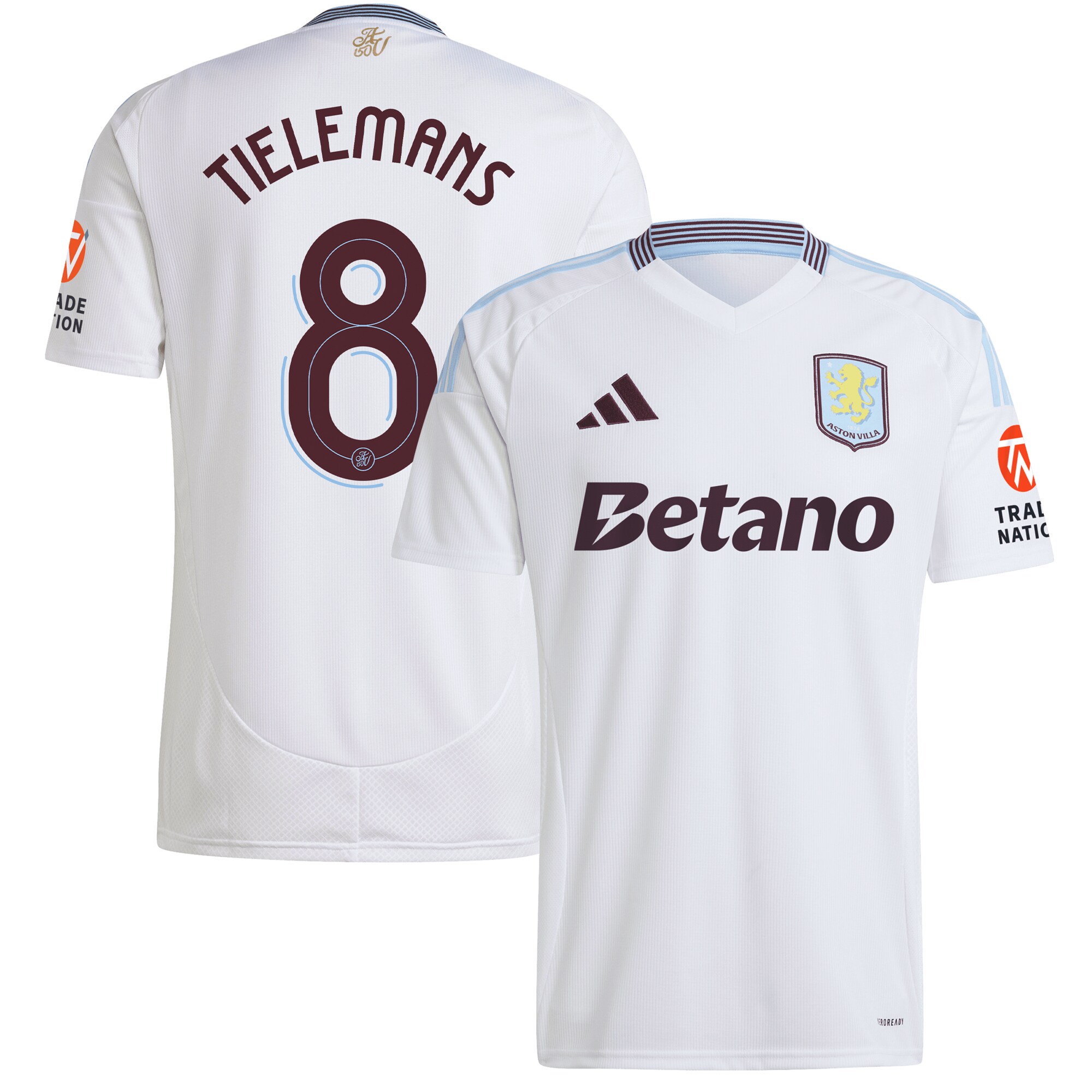 aston villa adidas away shirt 2024-25 with tielemans 8 cup printing Collection - Aston Villa Official Store