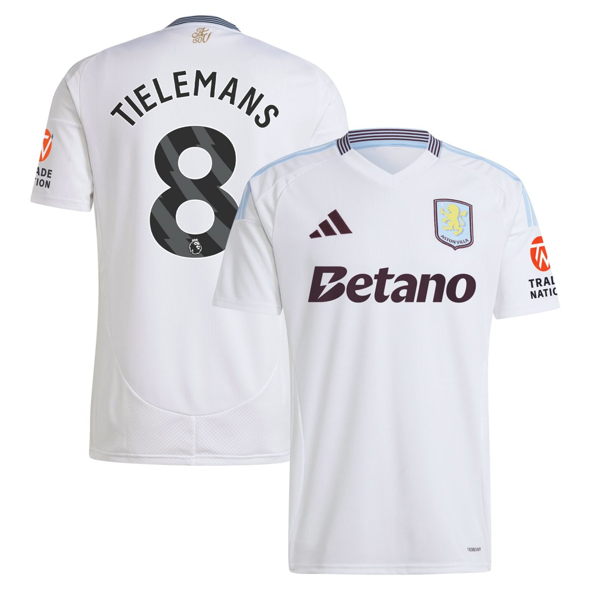 aston villa adidas away shirt 2024-25 with tielemans 8 printing Collection - Aston Villa Official Store